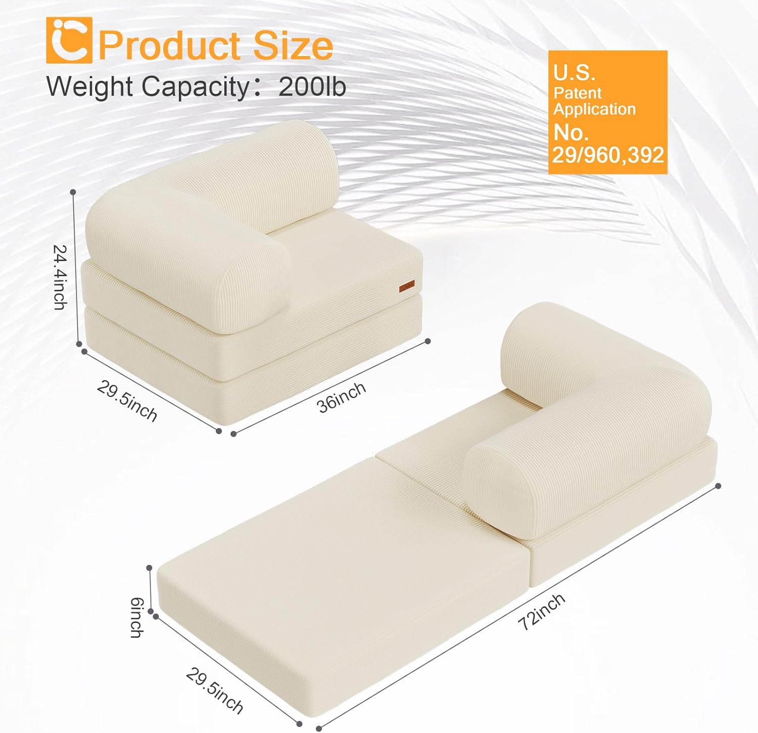 Folding Sofa Bed Queen,