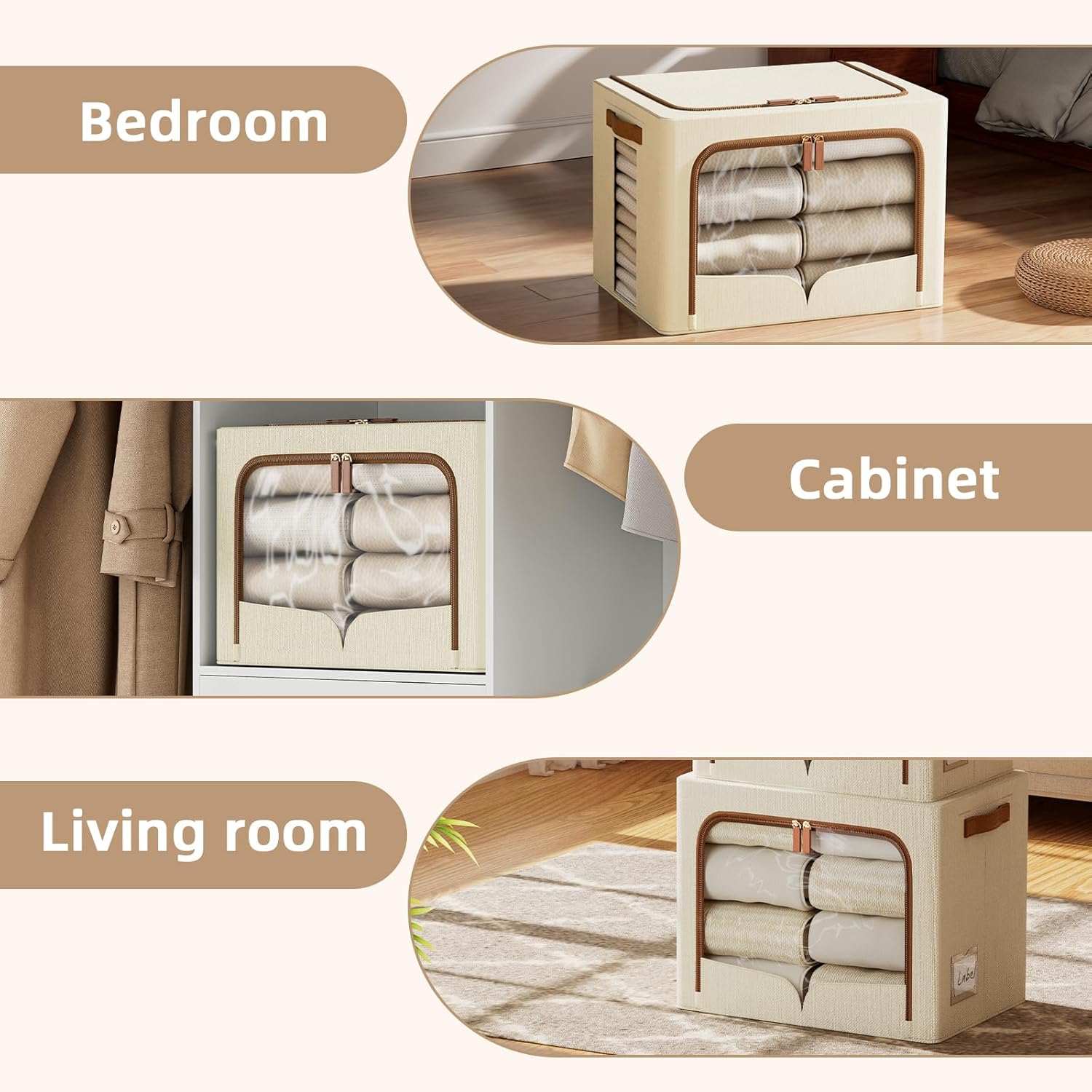 6 Pack Clothes Storage Bins