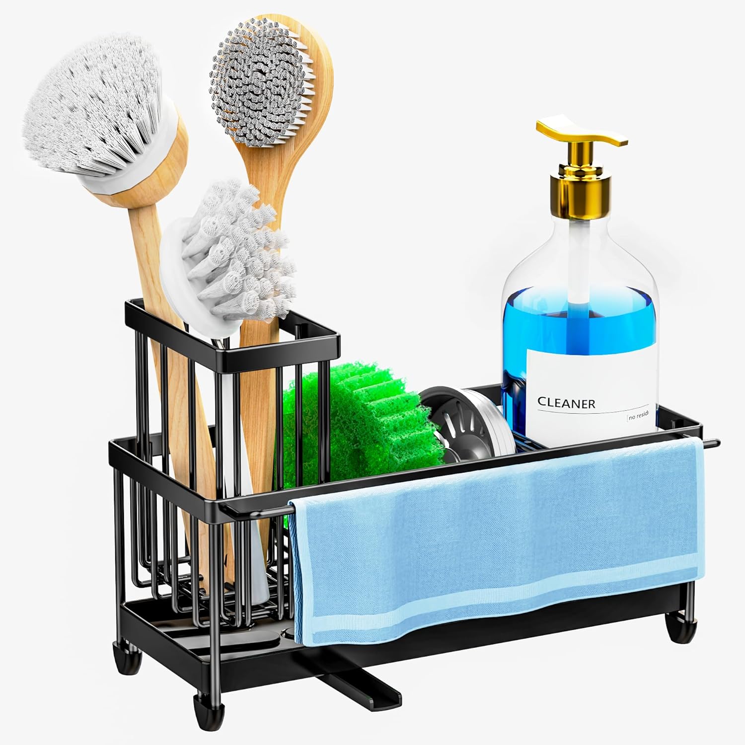 Black Sponge Holder for Kitchen Sink,