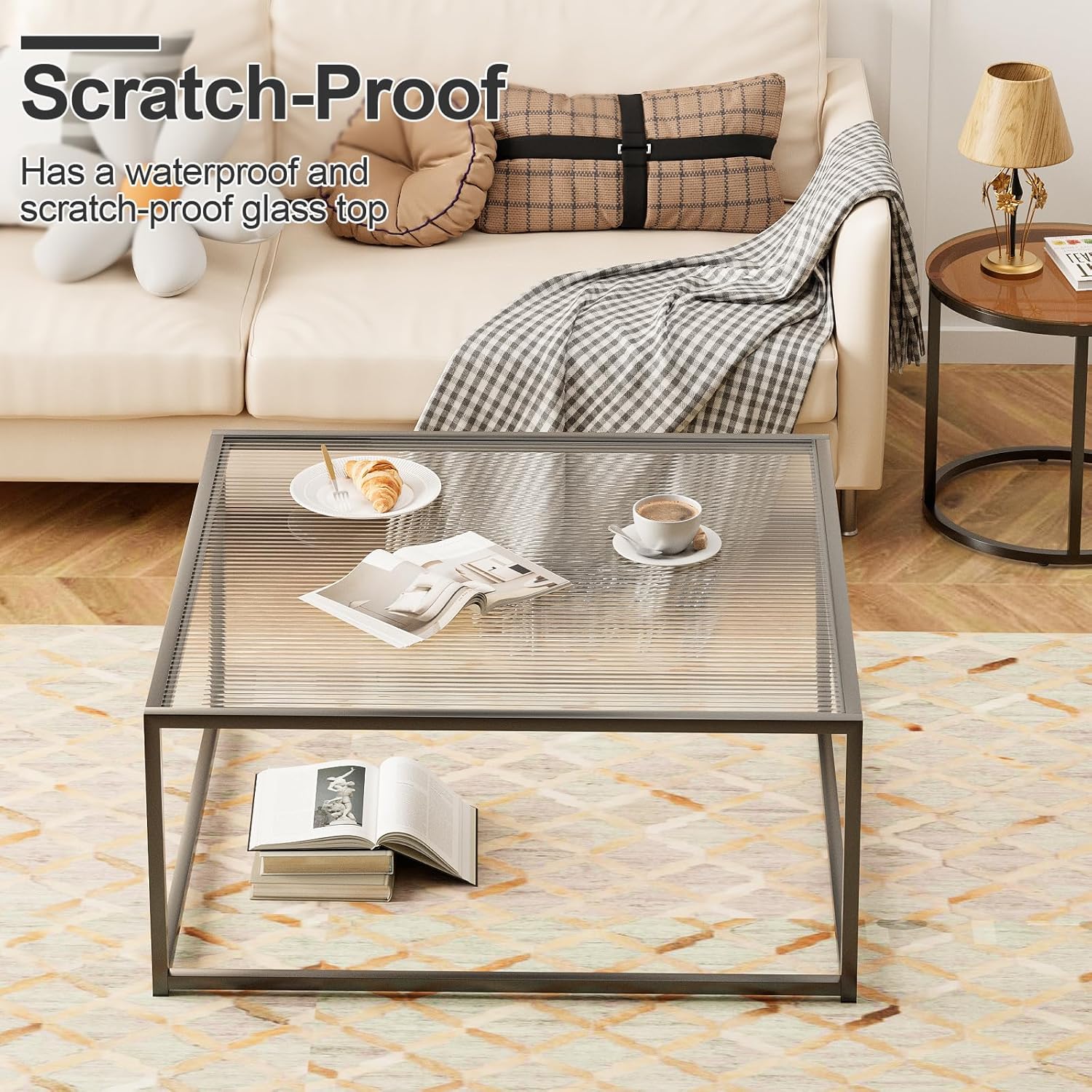 Glass Coffee Table Modern Center Table