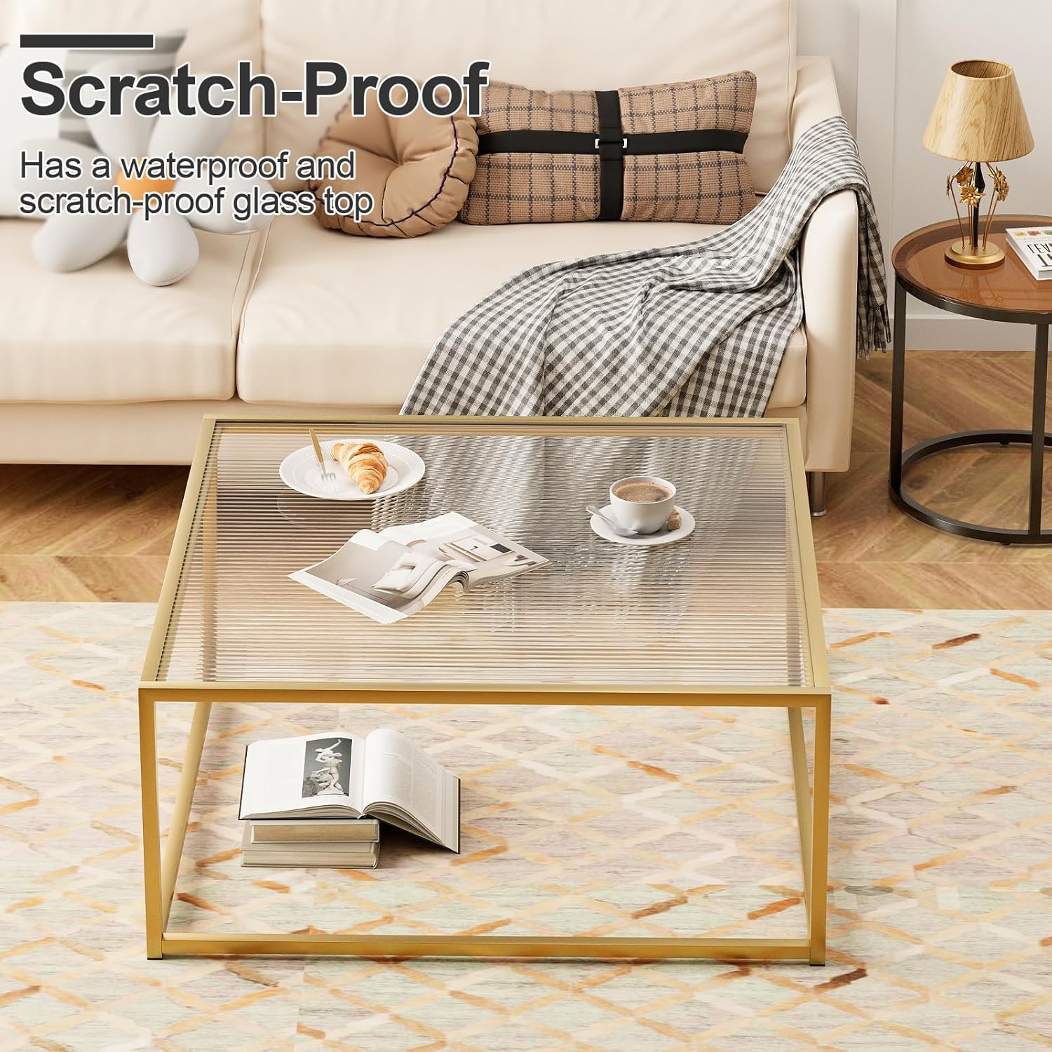 Glass Coffee Table Modern Center Table
