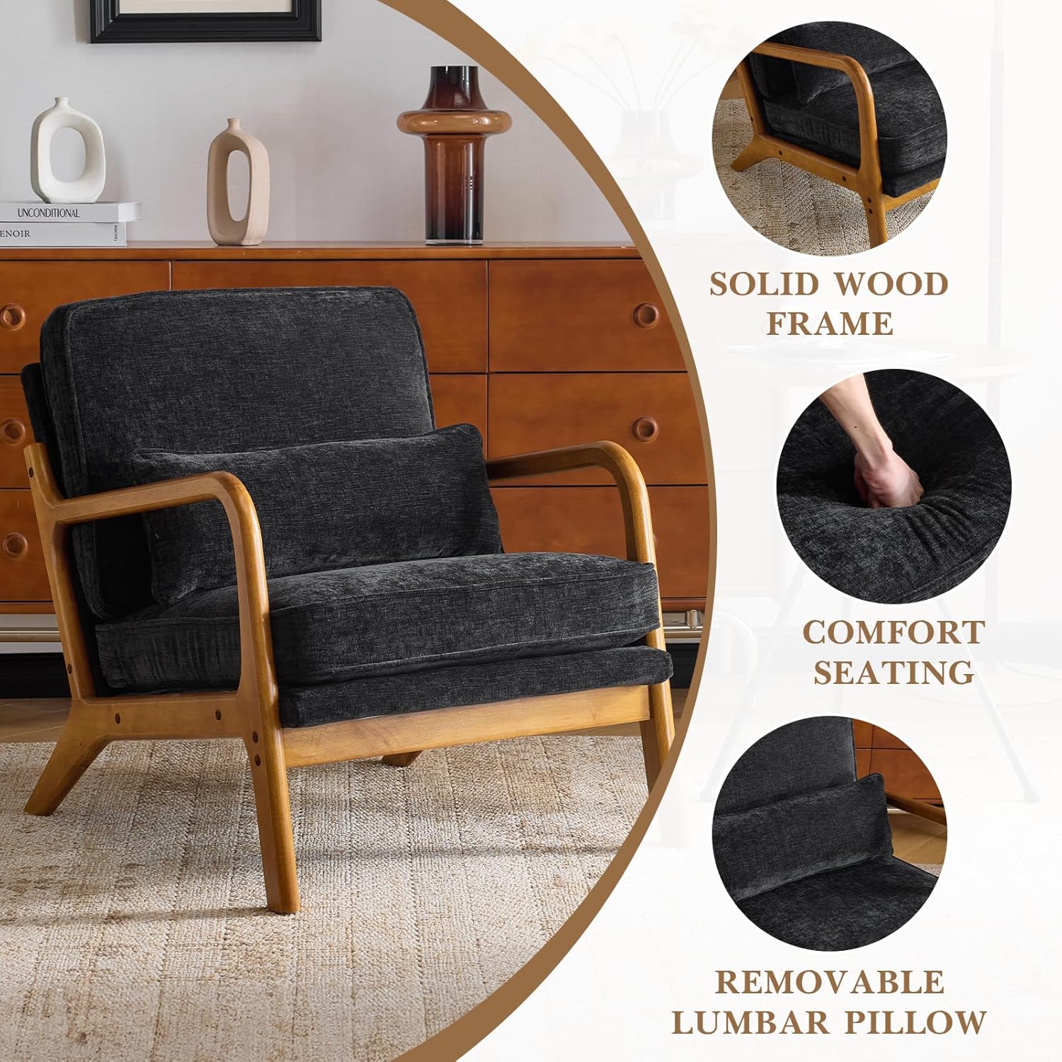 home Accent Chair Mid-Century