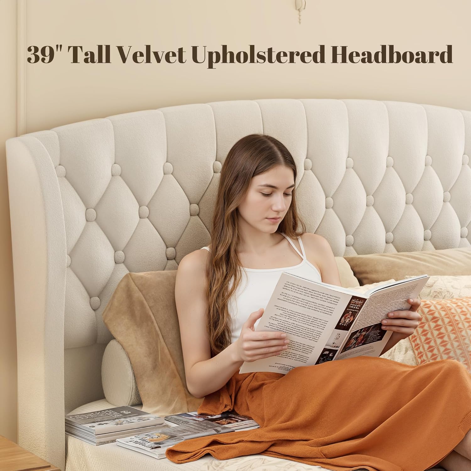 Queen Bed Frame, 39"