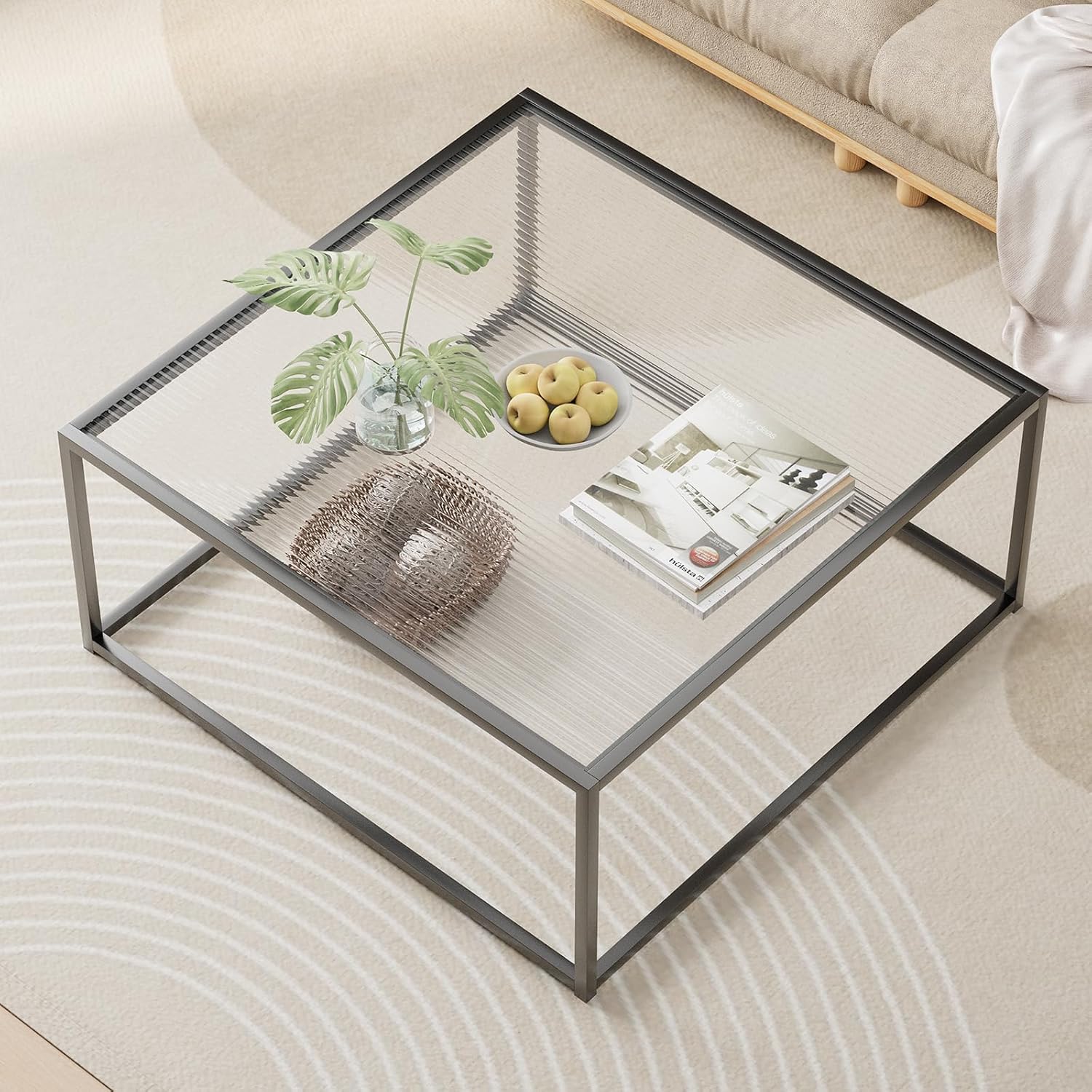 Glass Coffee Table Modern Center Table