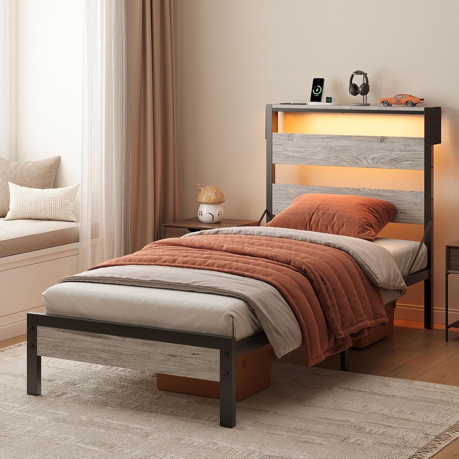 Full Bed Frame with Headboard