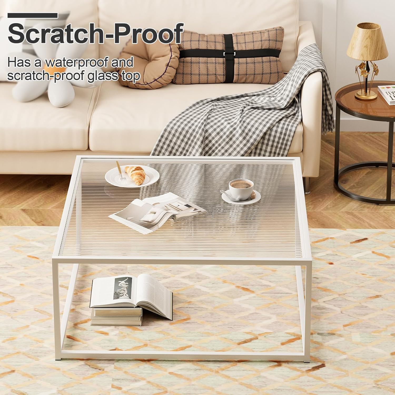 Glass Coffee Table Modern Center Table