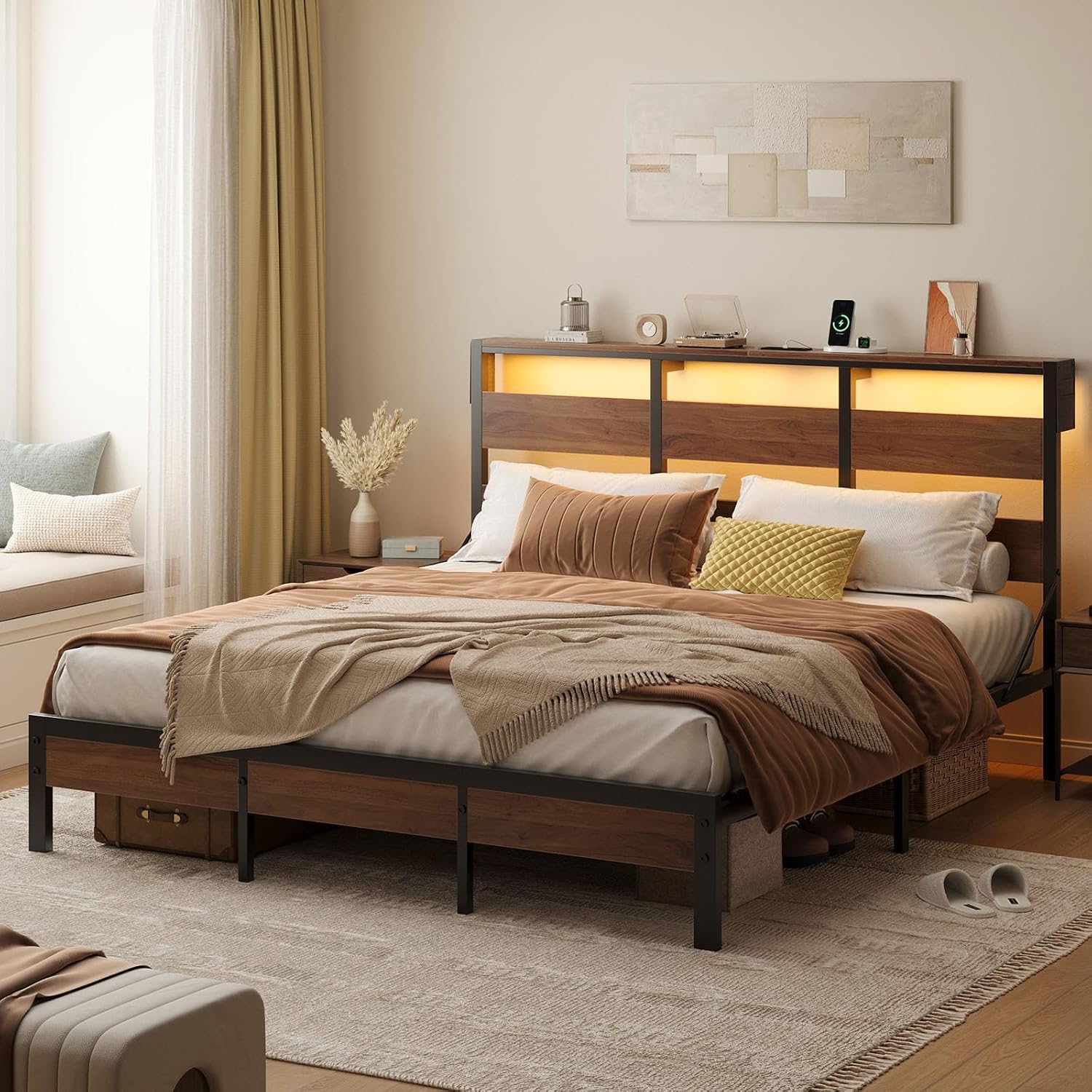 Full Bed Frame with Headboard