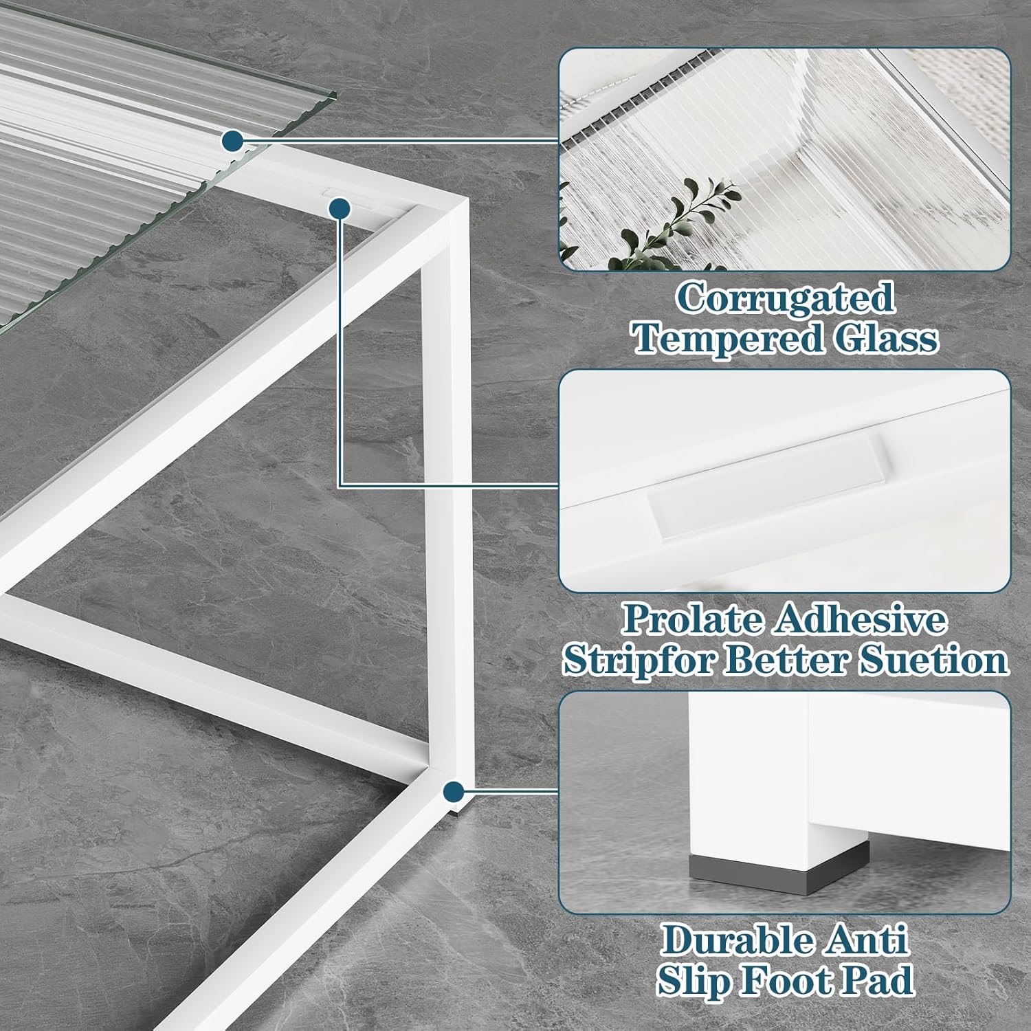 Glass Coffee Table Modern Center Table