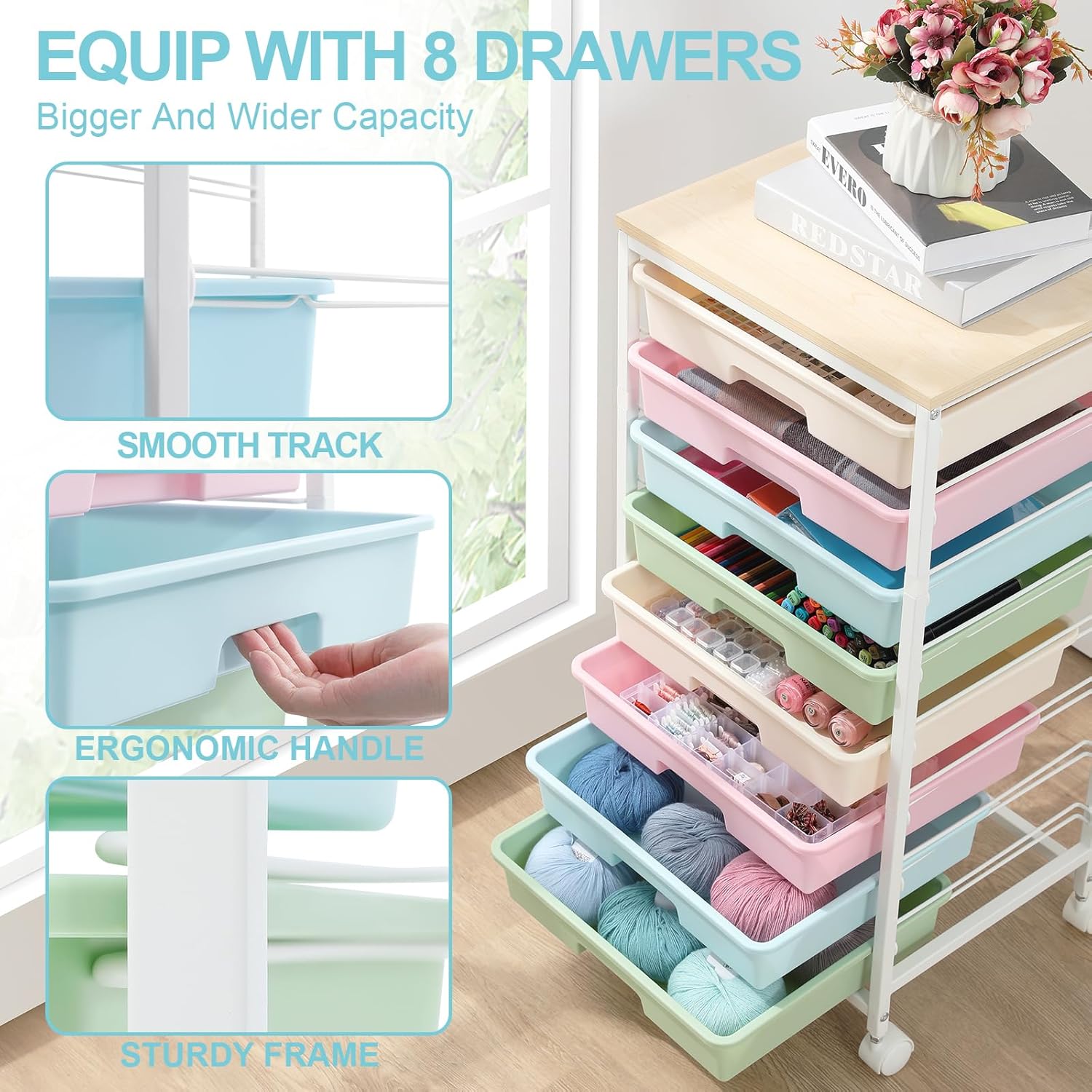 Rolling Storage Utility Cart Organizers