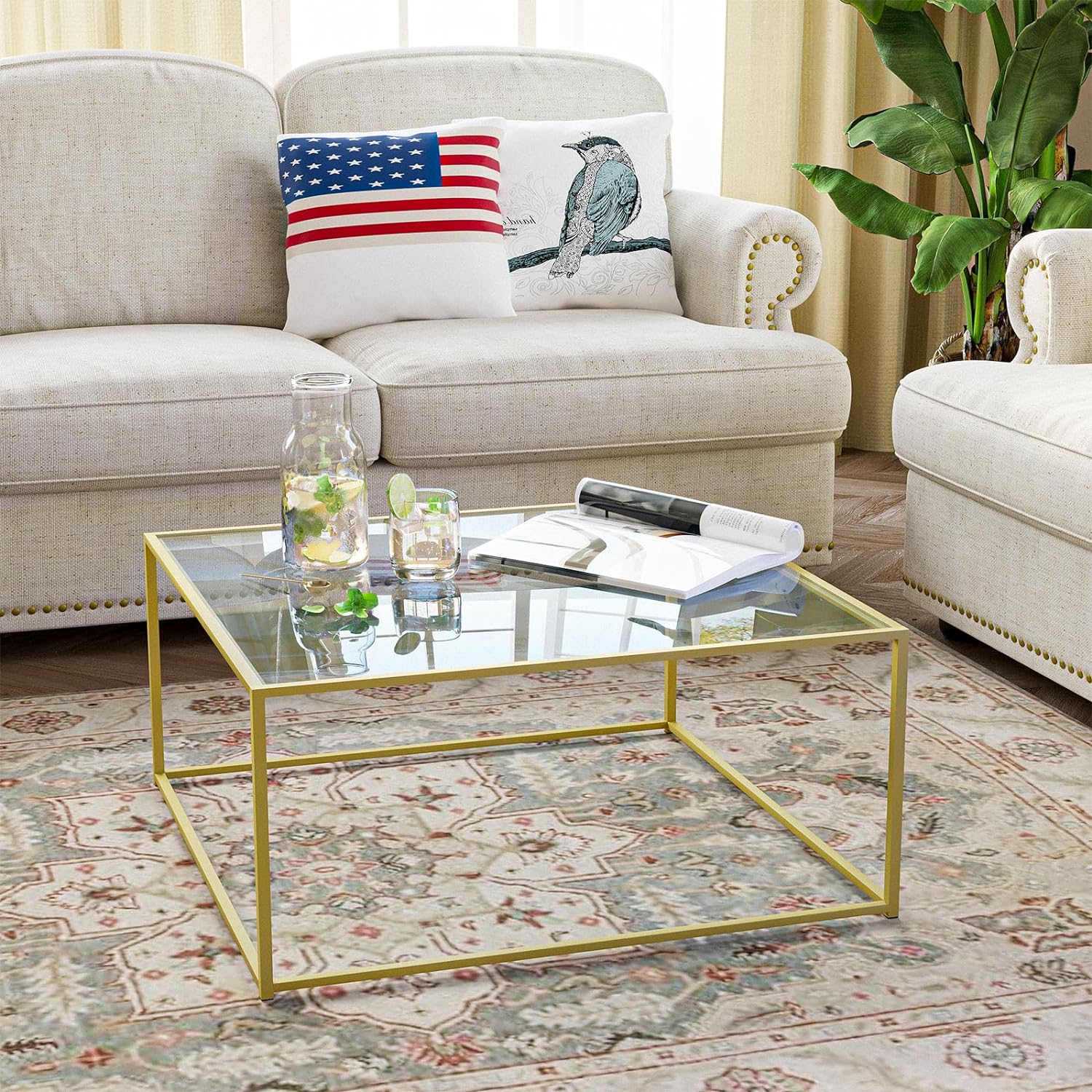 Glass Coffee Table Modern Center Table