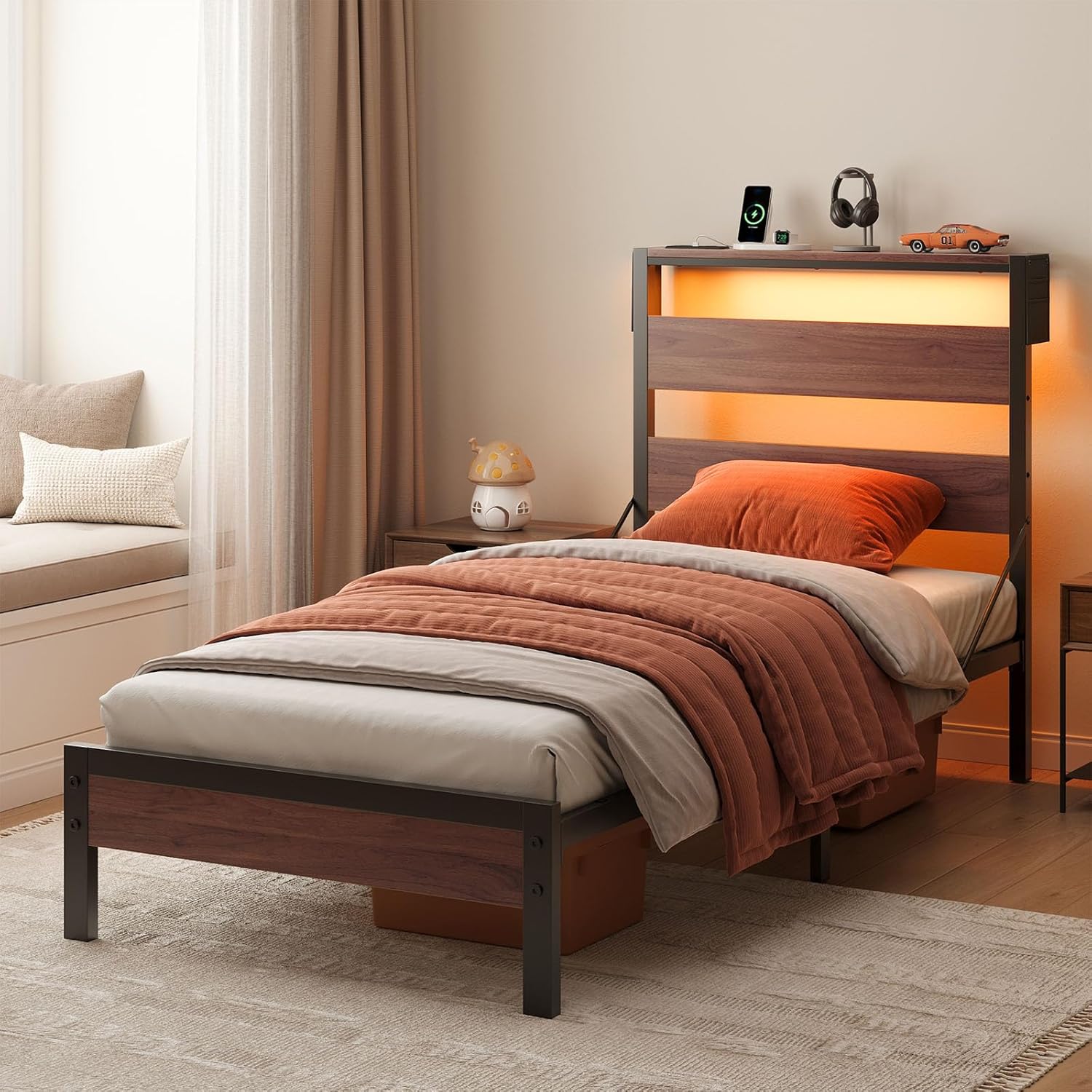 Full Bed Frame with Headboard