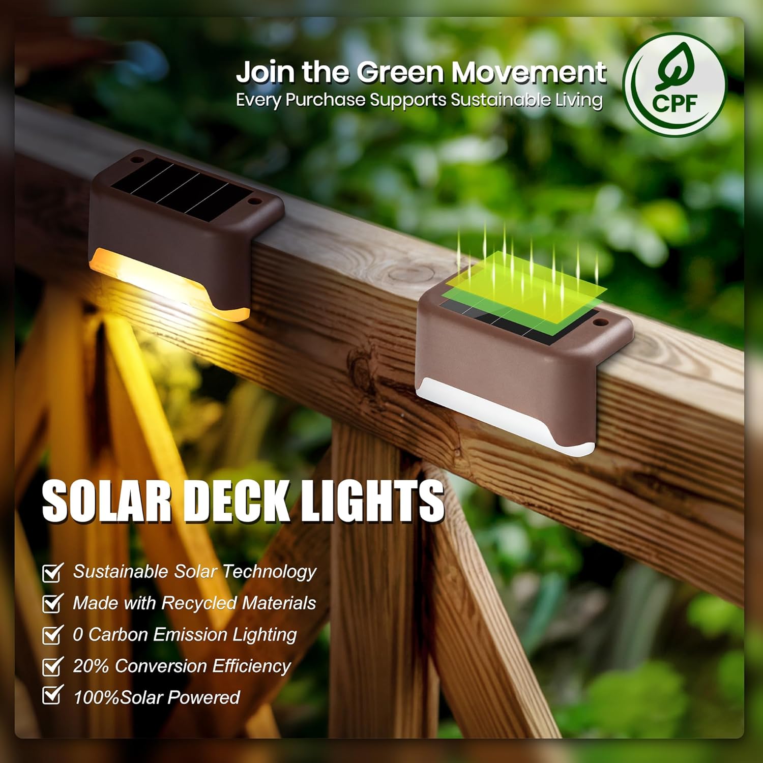 Solar Deck Lights Outdoor 16 Pack,