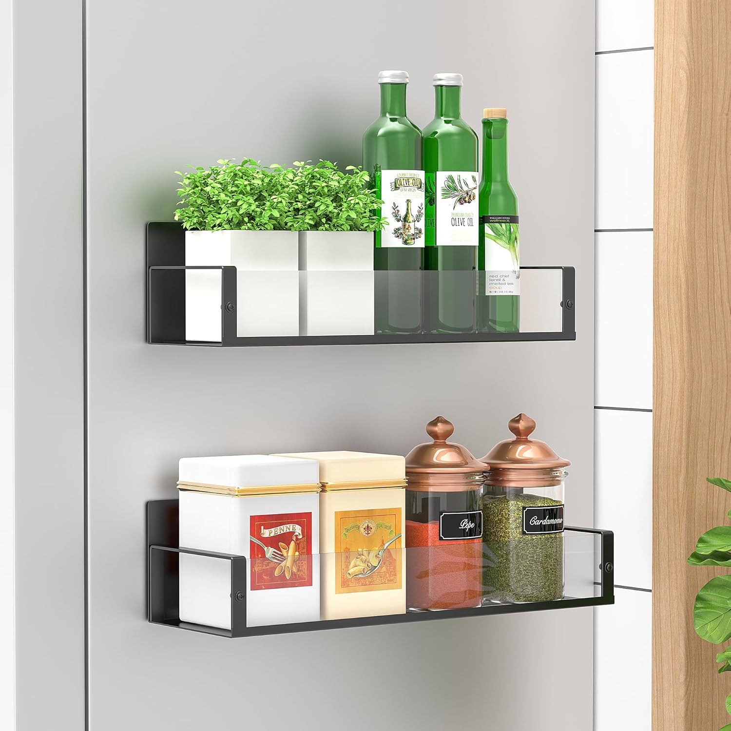 Metal 4 Pack Magnetic Spice Storage