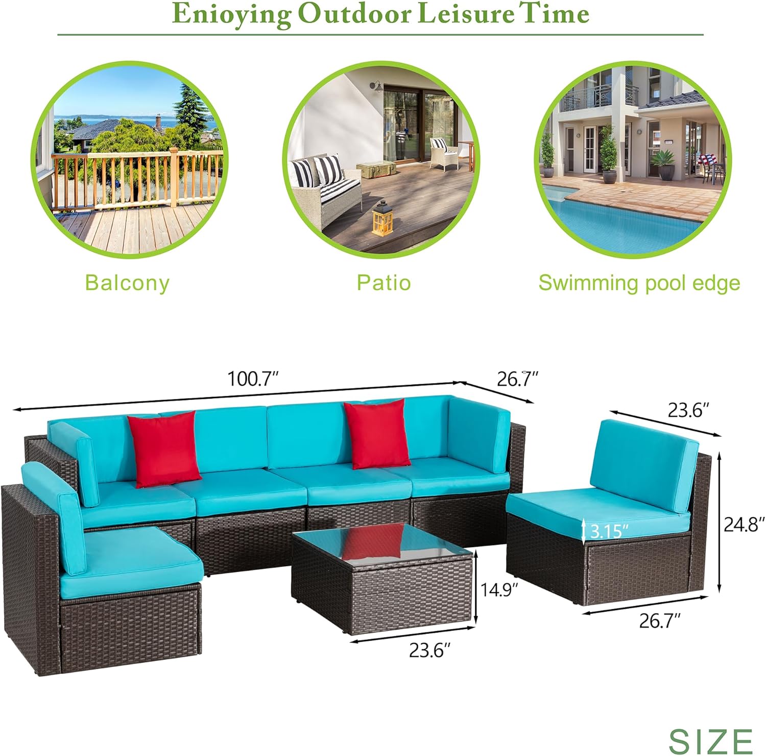 7 Pieces Patio Furniture Sets