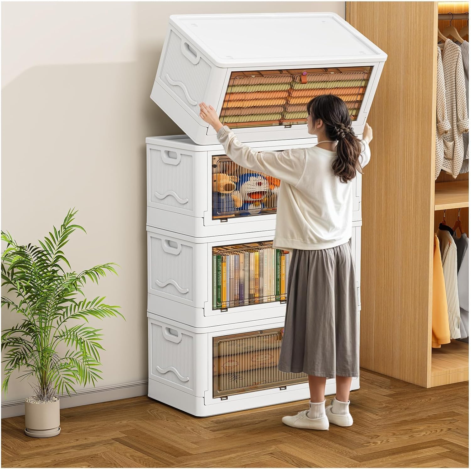 Tier Plastic Storage Bins