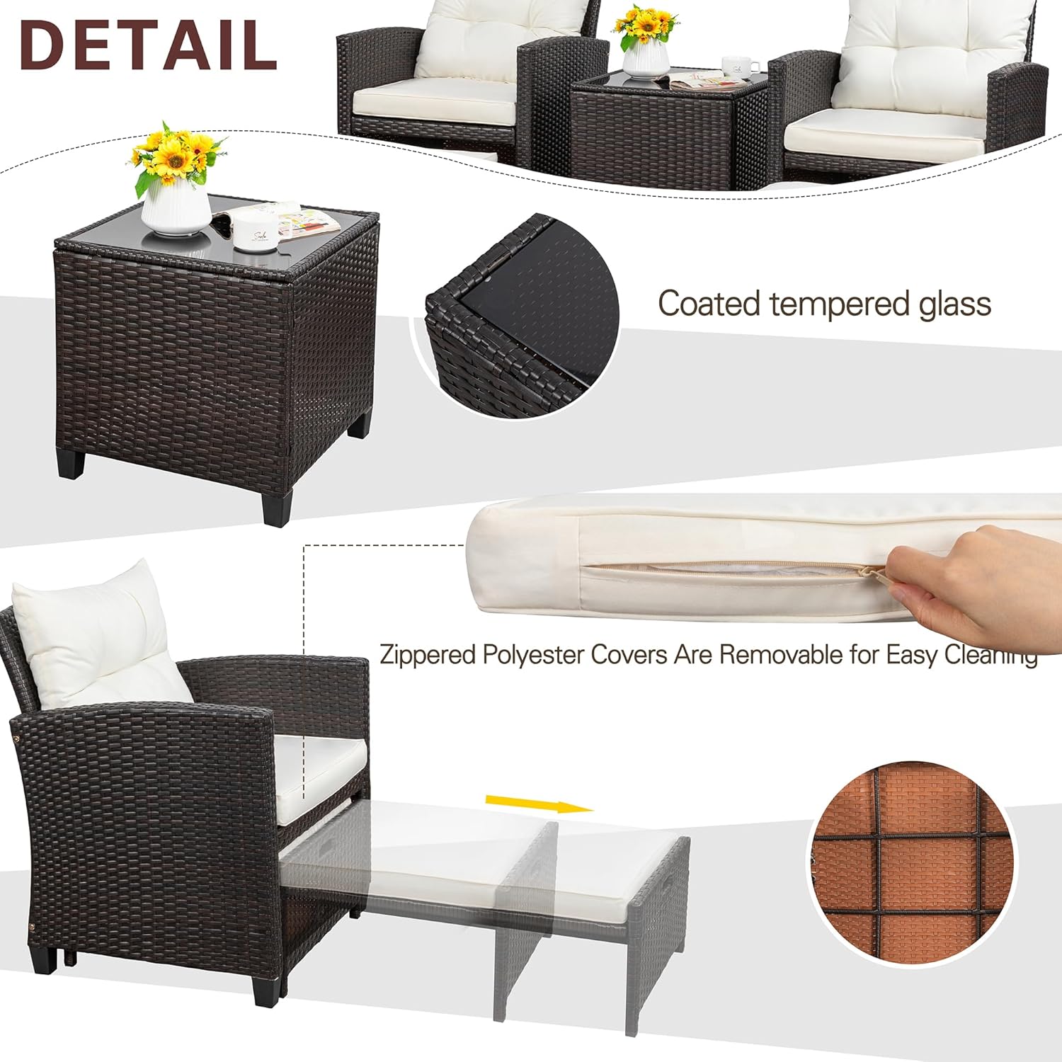5 Piece Patio Furniture Set