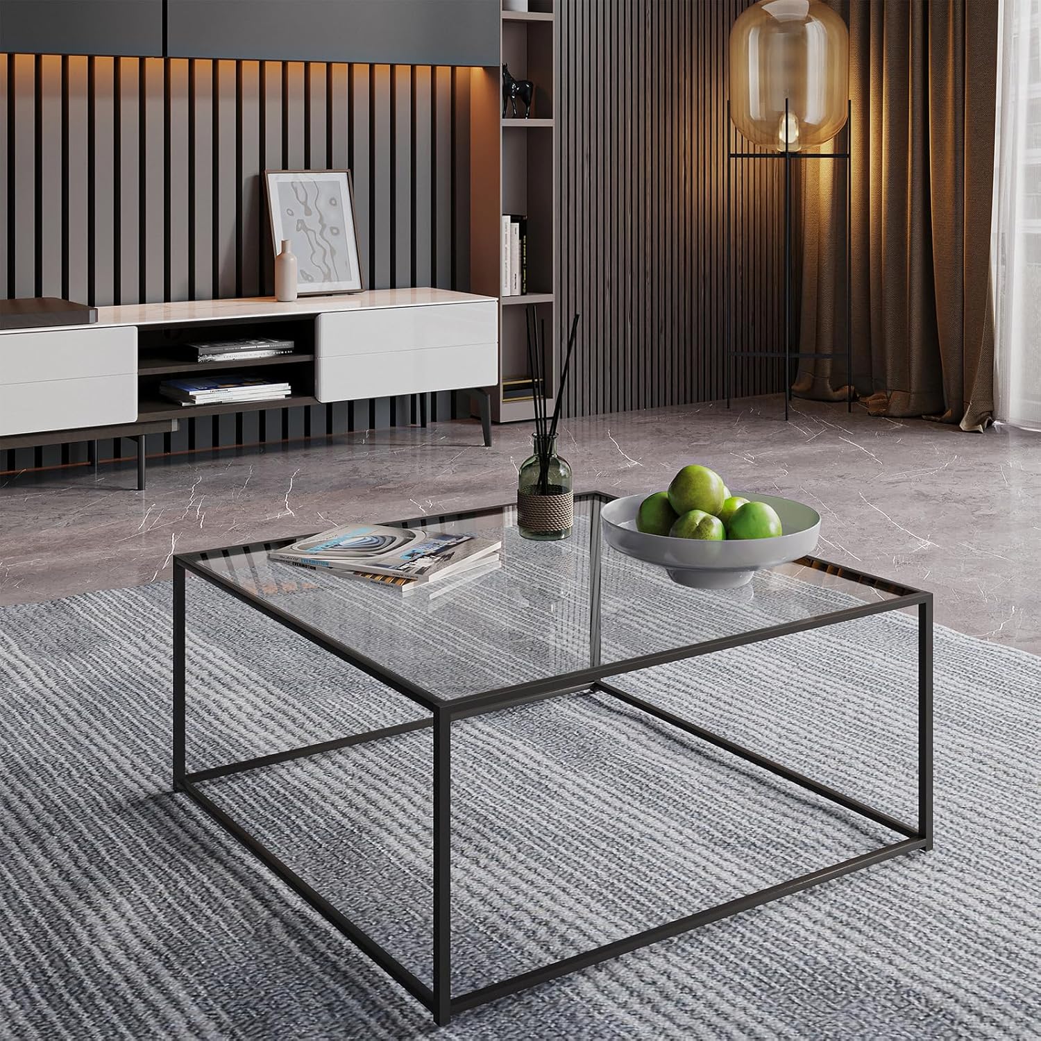 Glass Coffee Table Modern Center Table