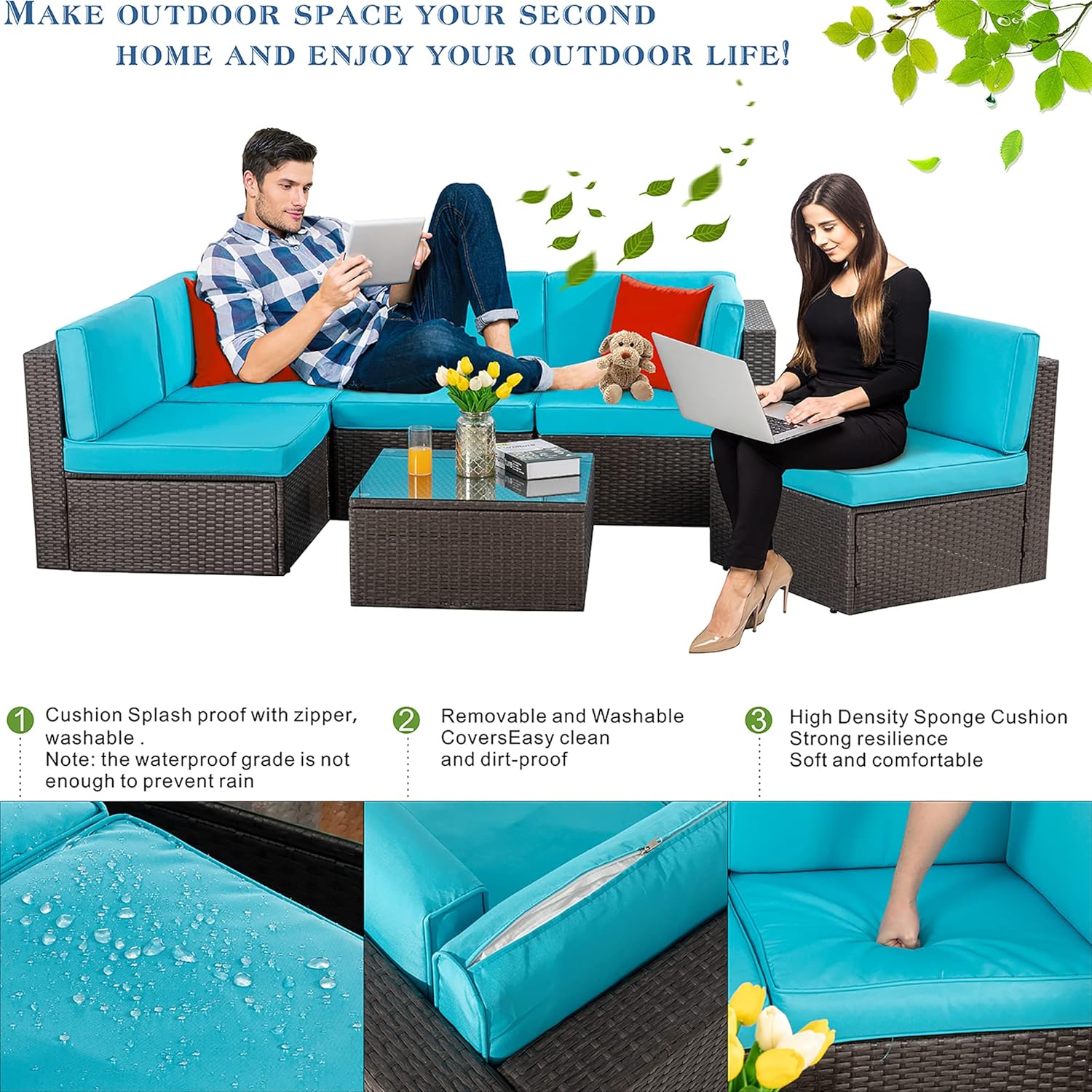 7 Pieces Patio Furniture Sets