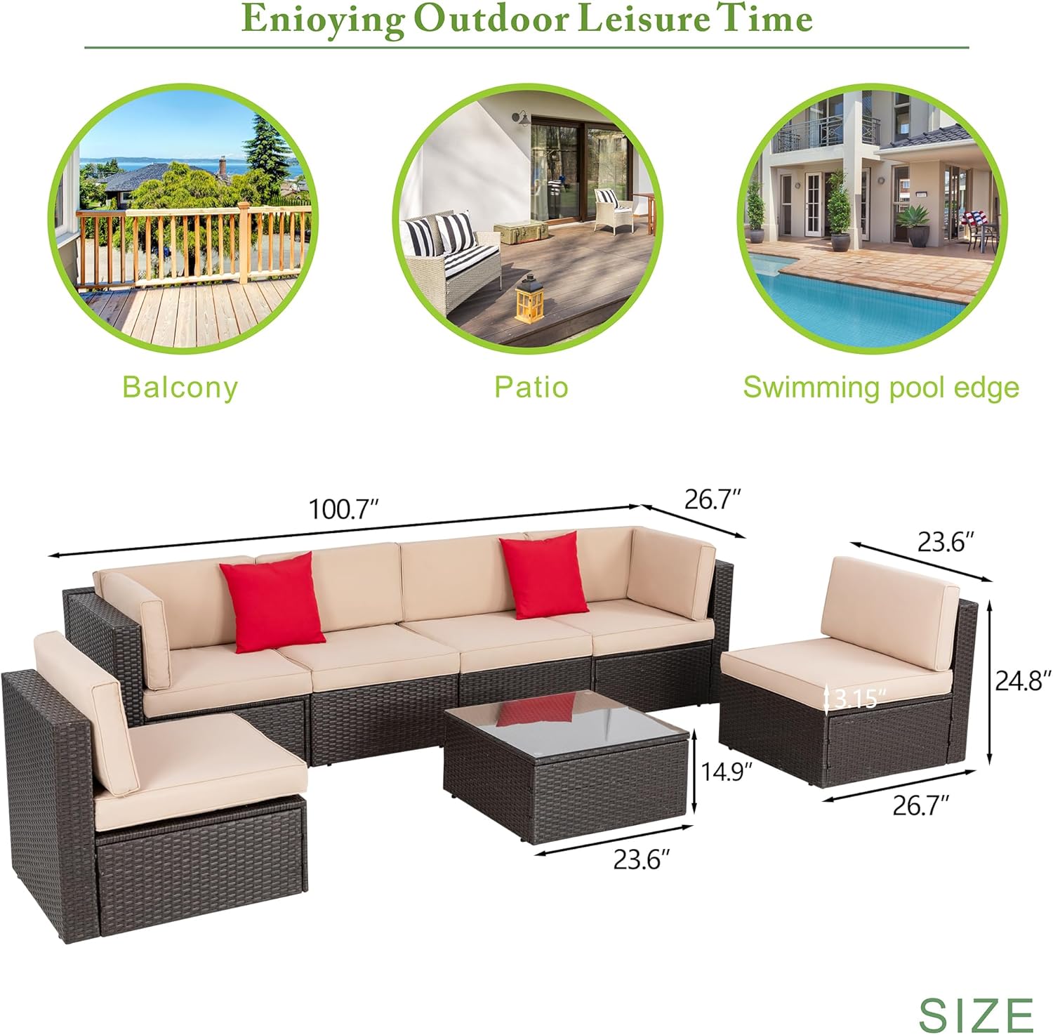 7 Pieces Patio Furniture Sets