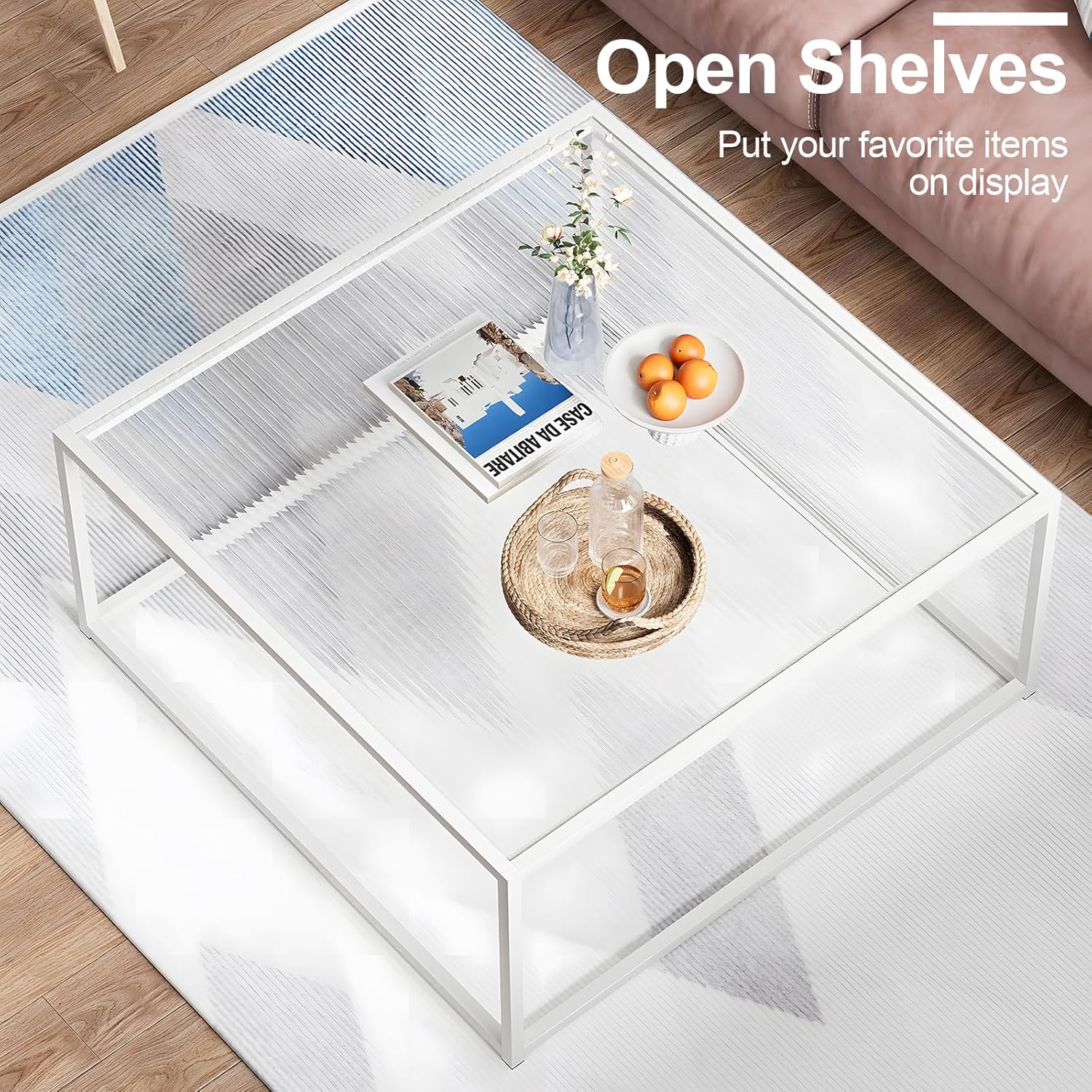 Glass Coffee Table Modern Center Table