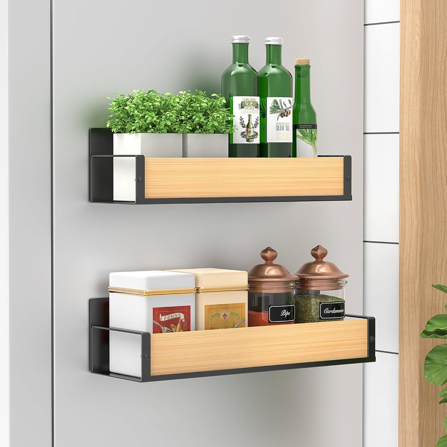 Metal 4 Pack Magnetic Spice Storage