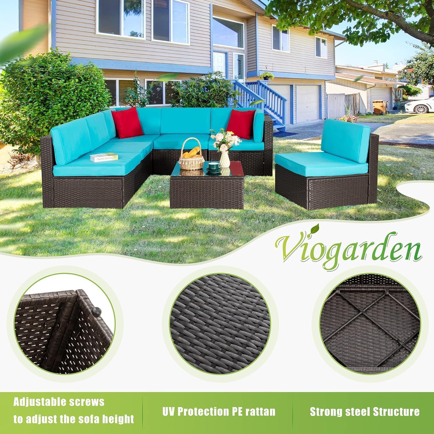 7 Pieces Patio Furniture Sets