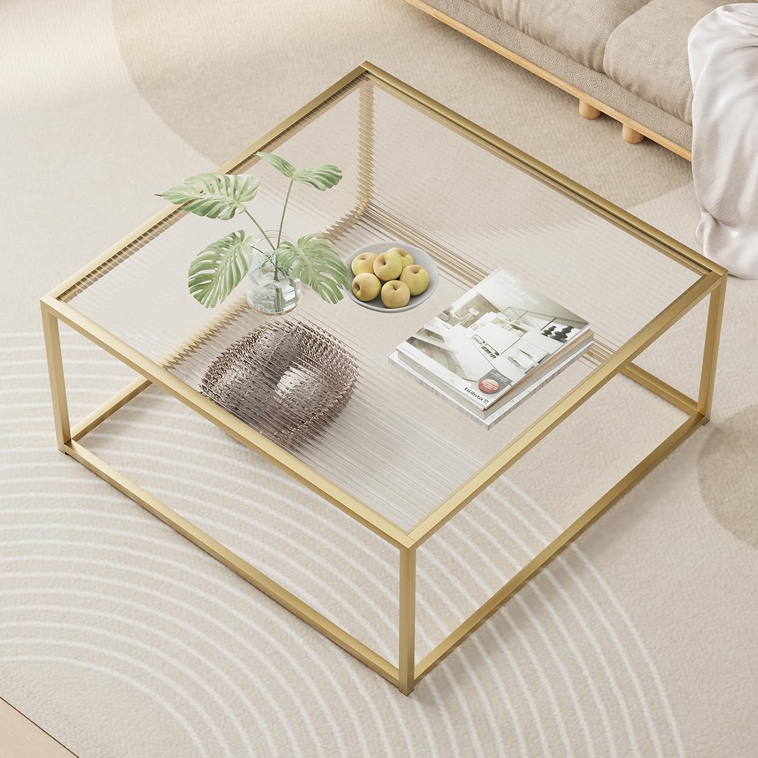 Glass Coffee Table Modern Center Table