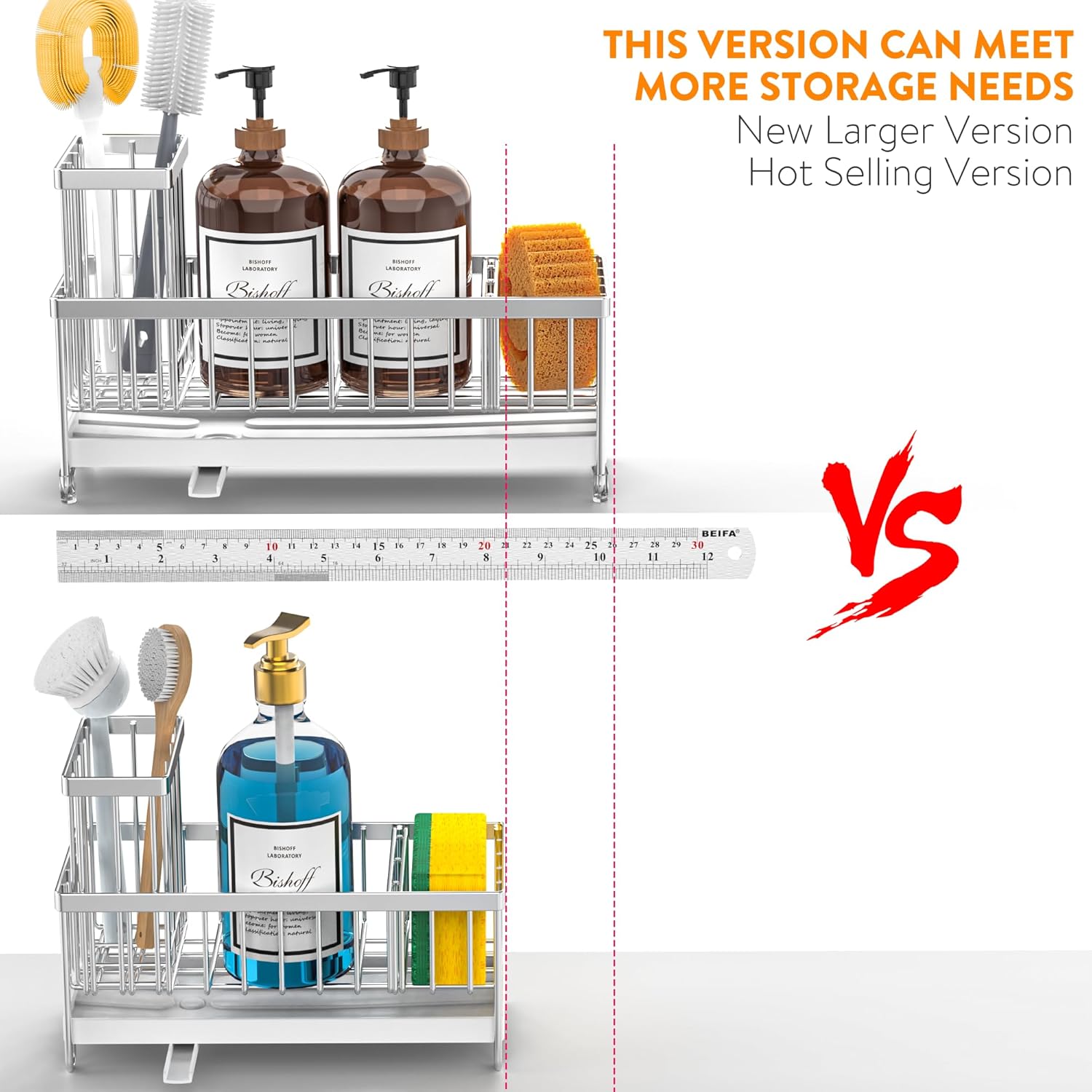 Black Sponge Holder for Kitchen Sink,