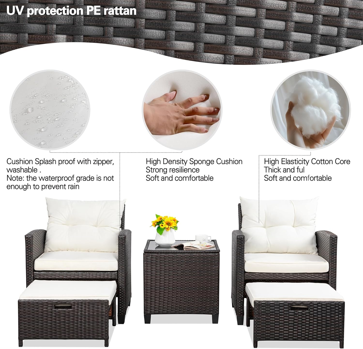 5 Piece Patio Furniture Set