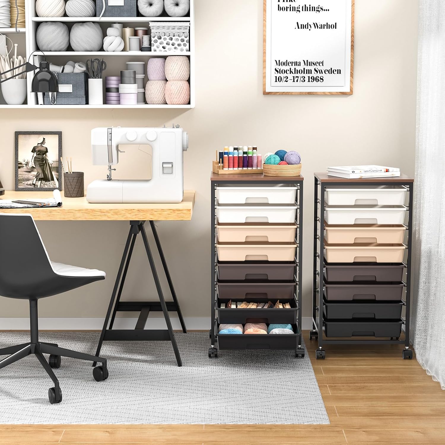 Rolling Storage Utility Cart Organizers