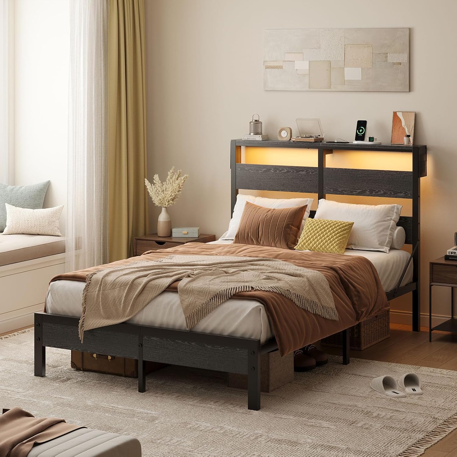 Full Bed Frame with Headboard