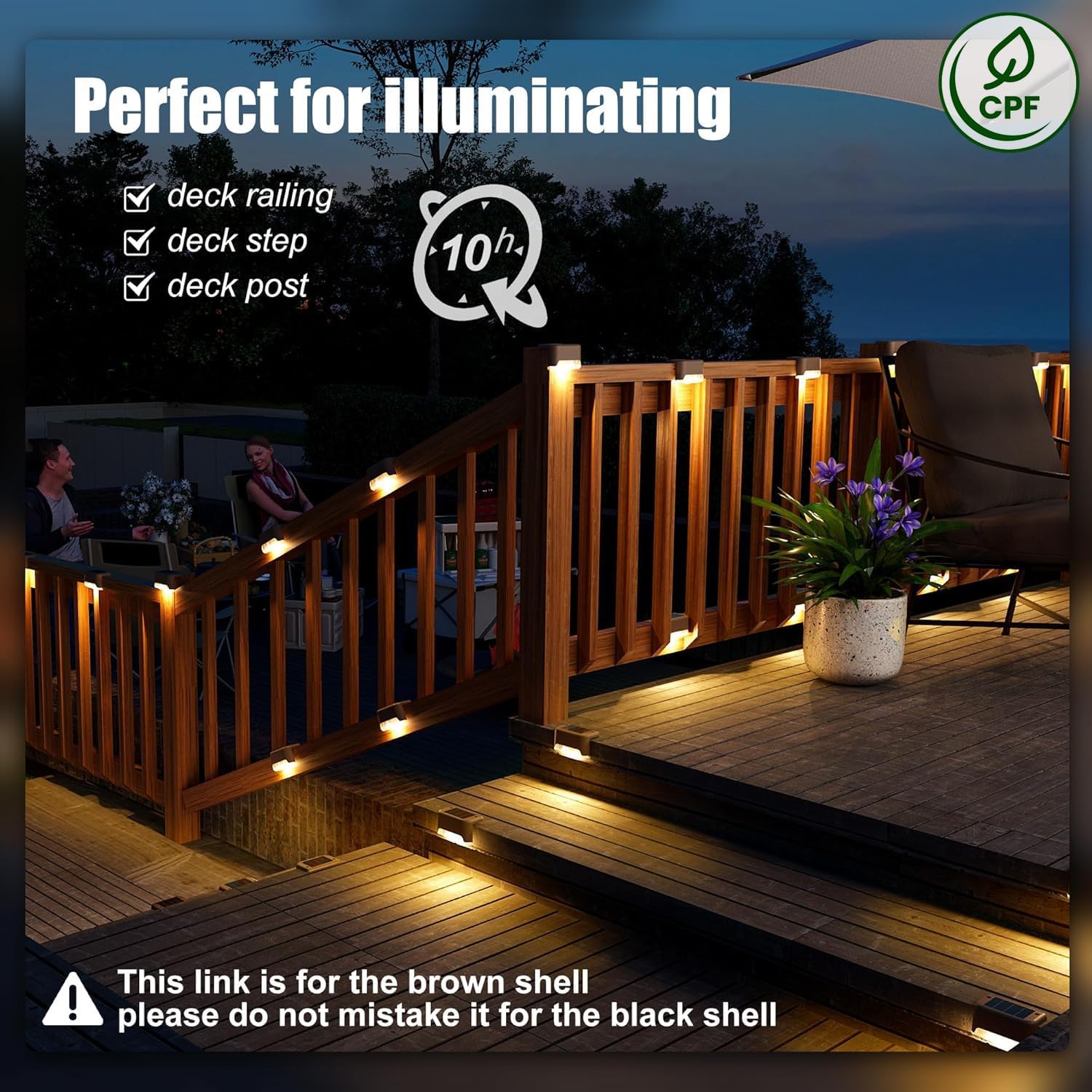 Solar Deck Lights Outdoor 16 Pack,