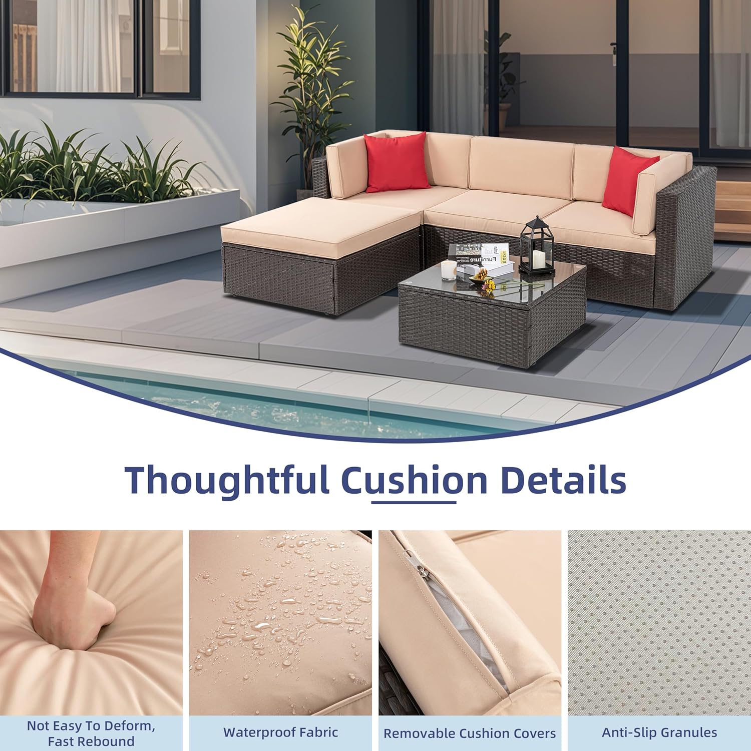 7 Pieces Patio Furniture Sets