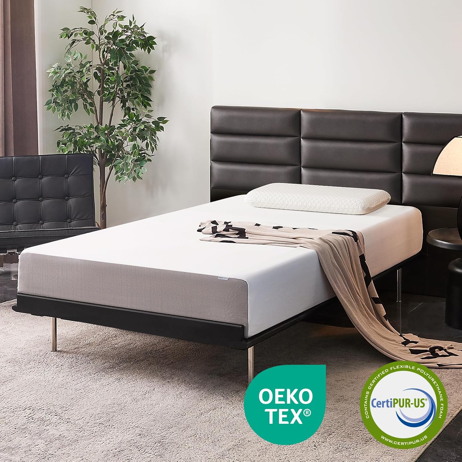 Plush Memory Foam Bed Mattress,