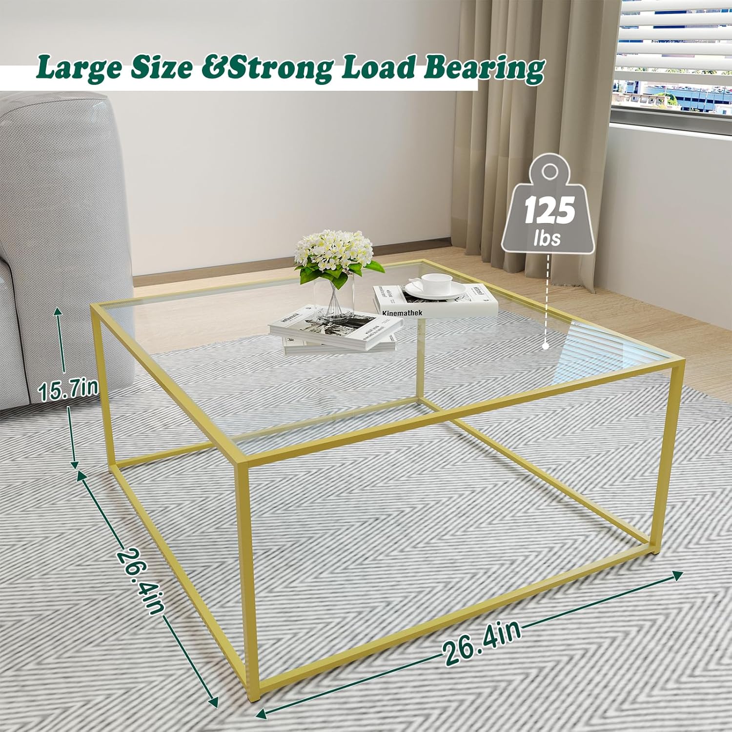 Glass Coffee Table Modern Center Table
