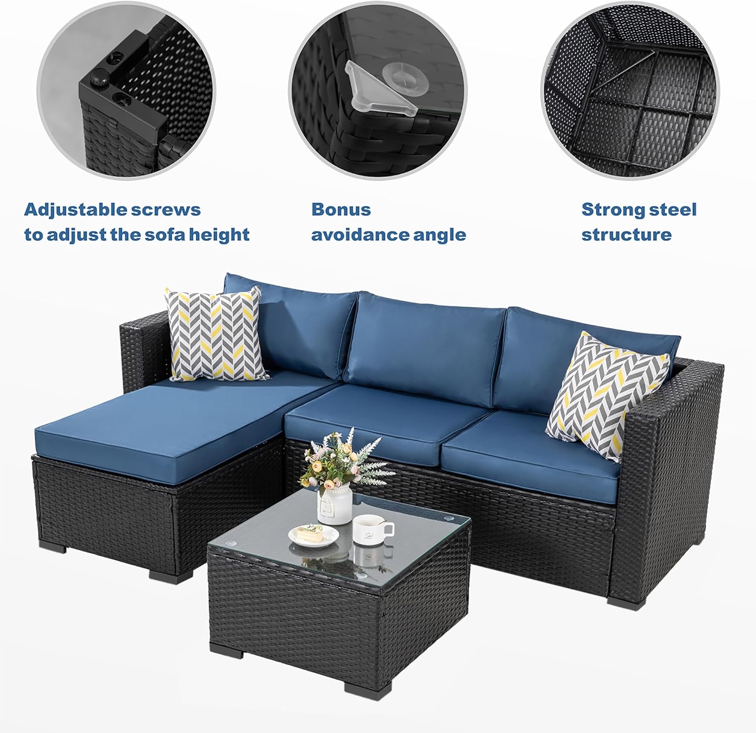 7 Pieces Patio Furniture Sets