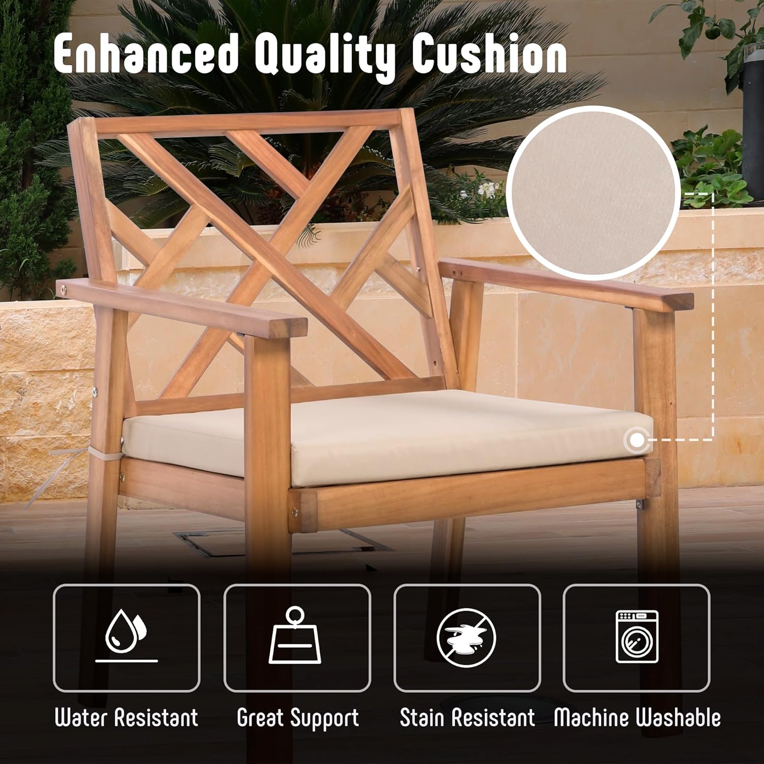 3 Piece Outdoor Patio Furniture Set