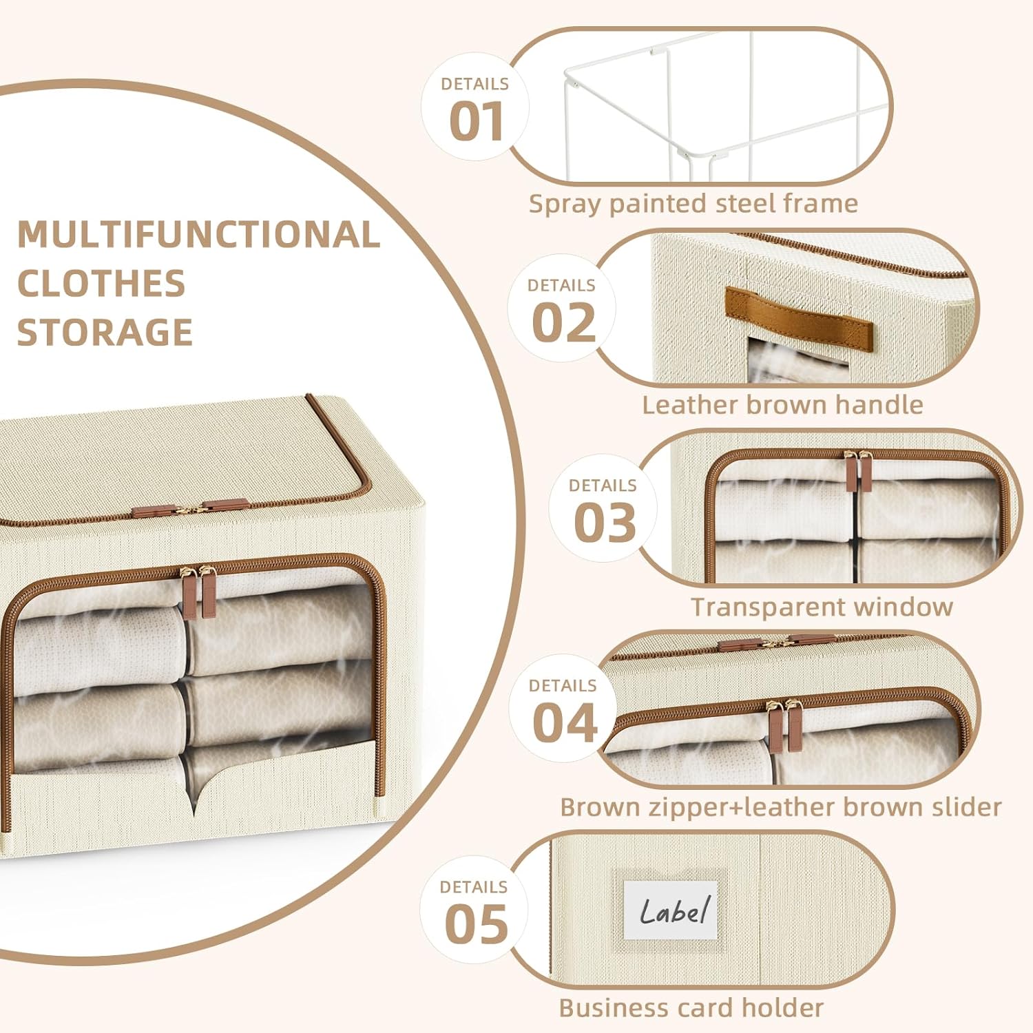 6 Pack Clothes Storage Bins