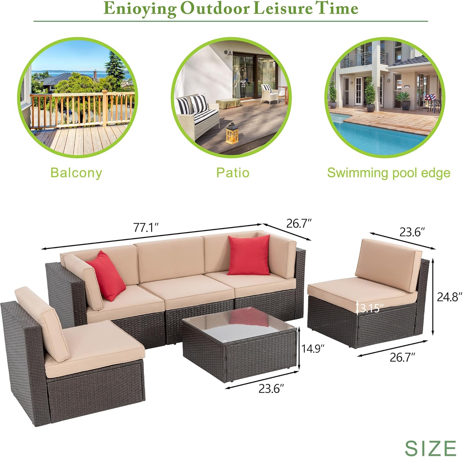 7 Pieces Patio Furniture Sets