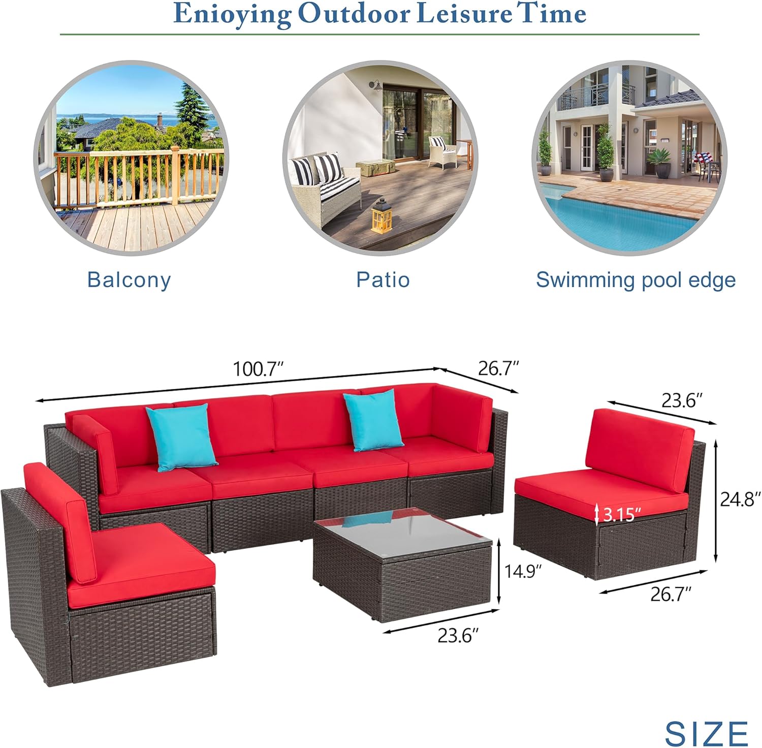 7 Pieces Patio Furniture Sets