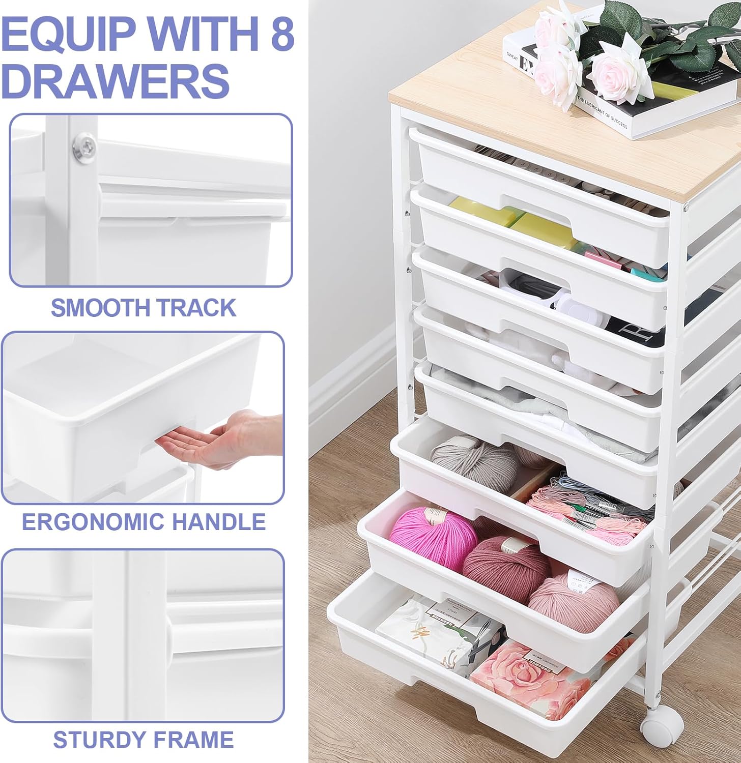Rolling Storage Utility Cart Organizers