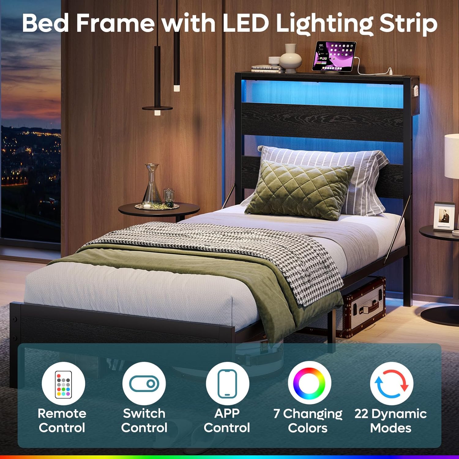 Full Bed Frame with Headboard