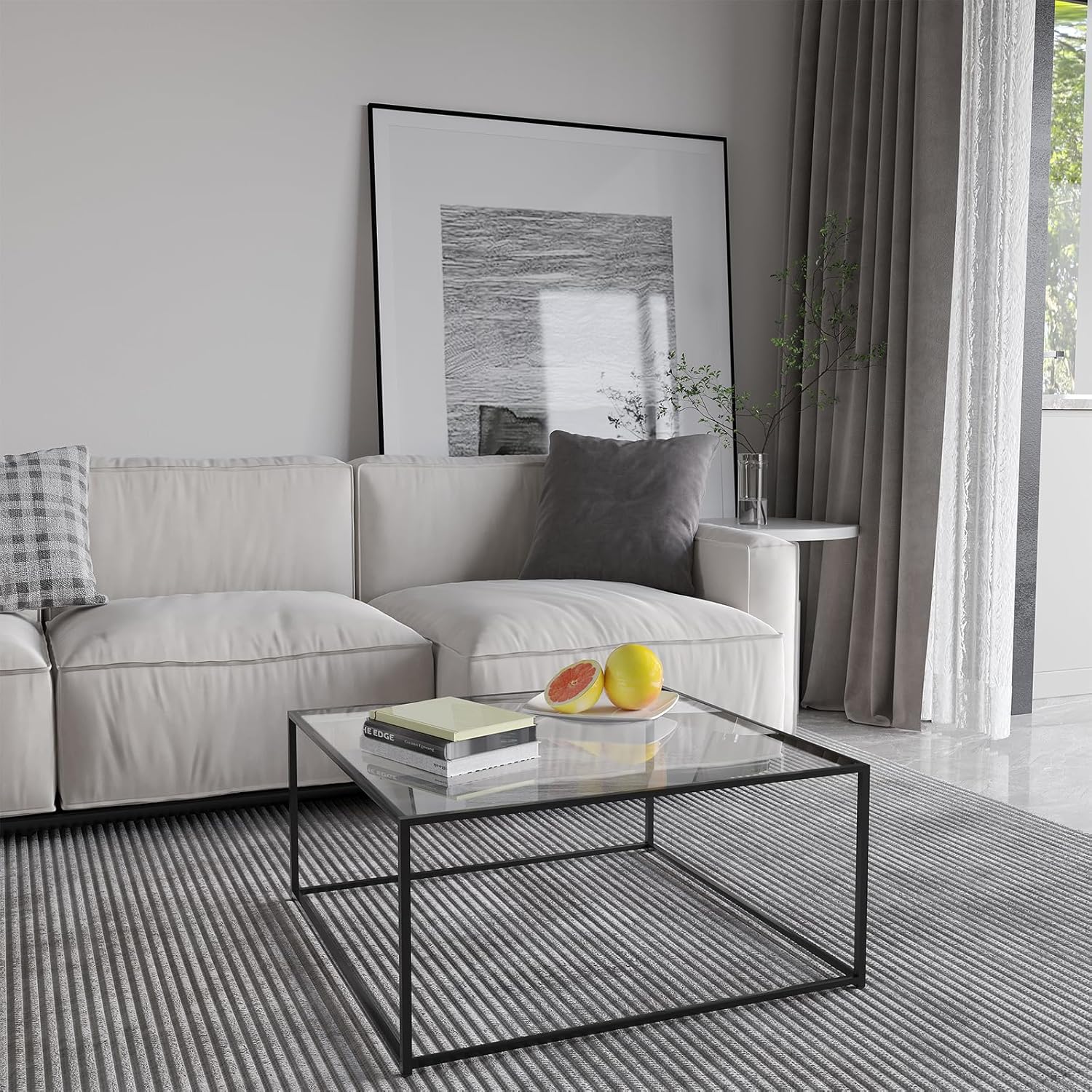 Glass Coffee Table Modern Center Table