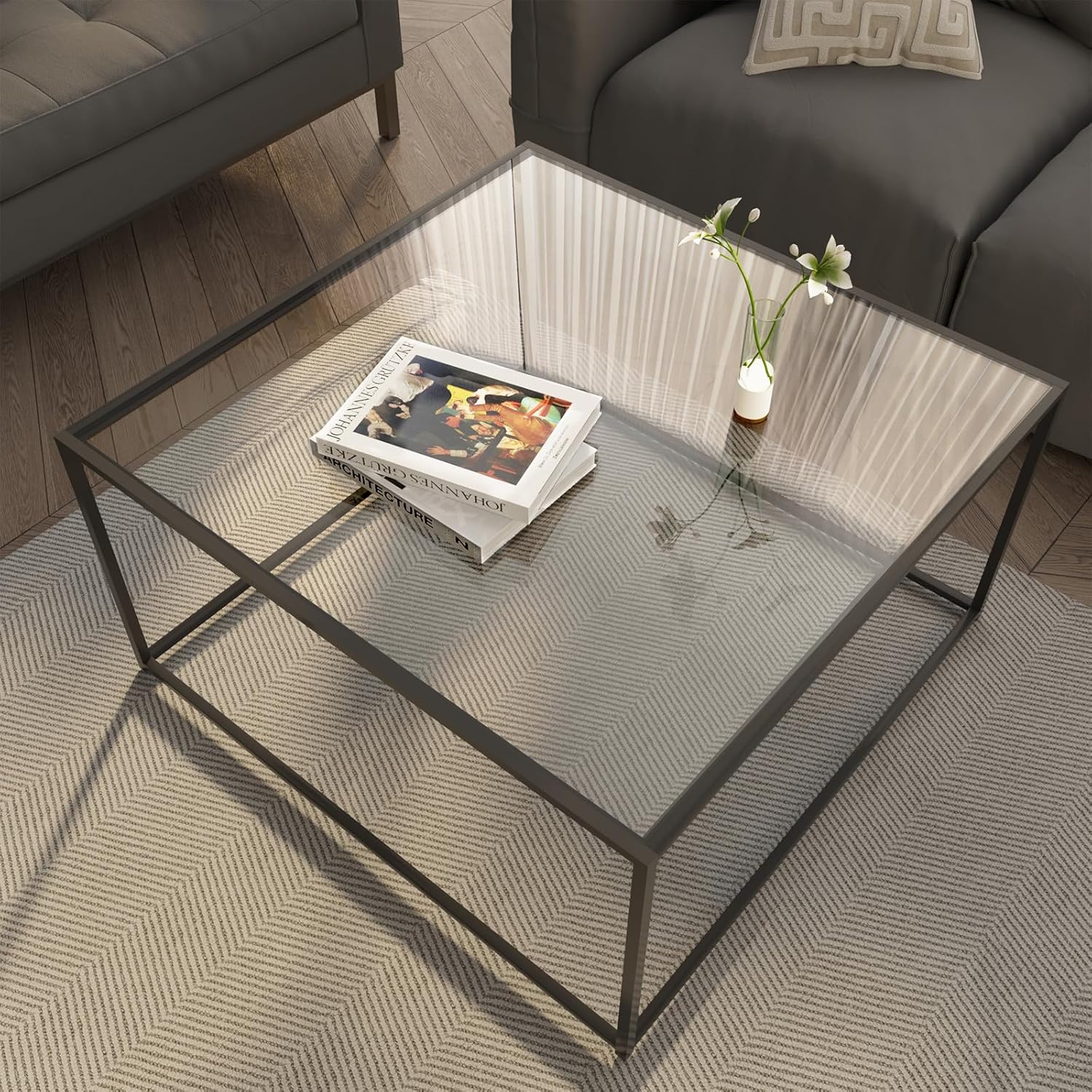 Glass Coffee Table Modern Center Table