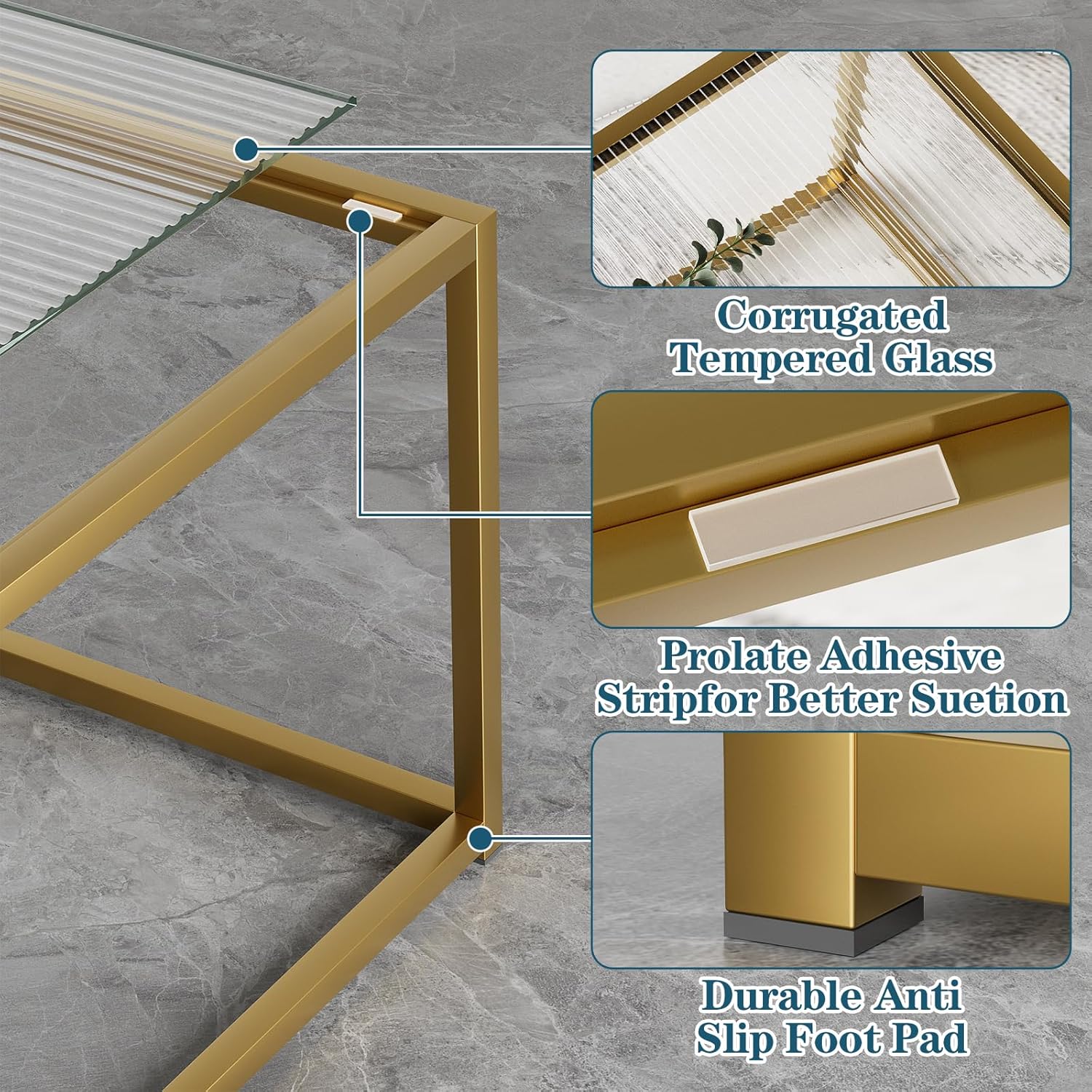 Glass Coffee Table Modern Center Table