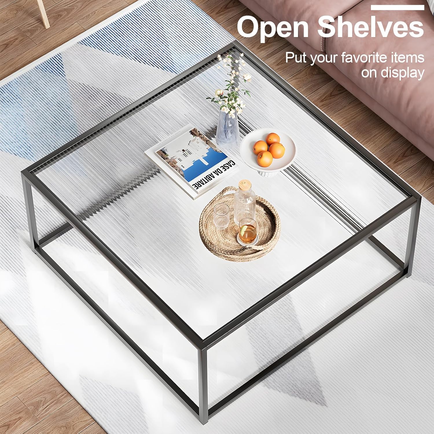 Glass Coffee Table Modern Center Table