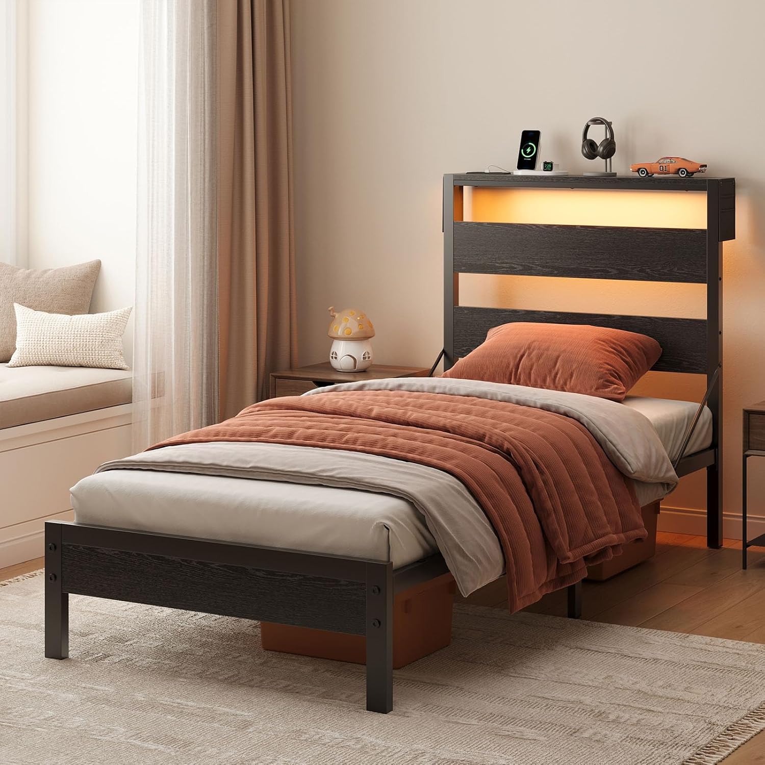 Full Bed Frame with Headboard