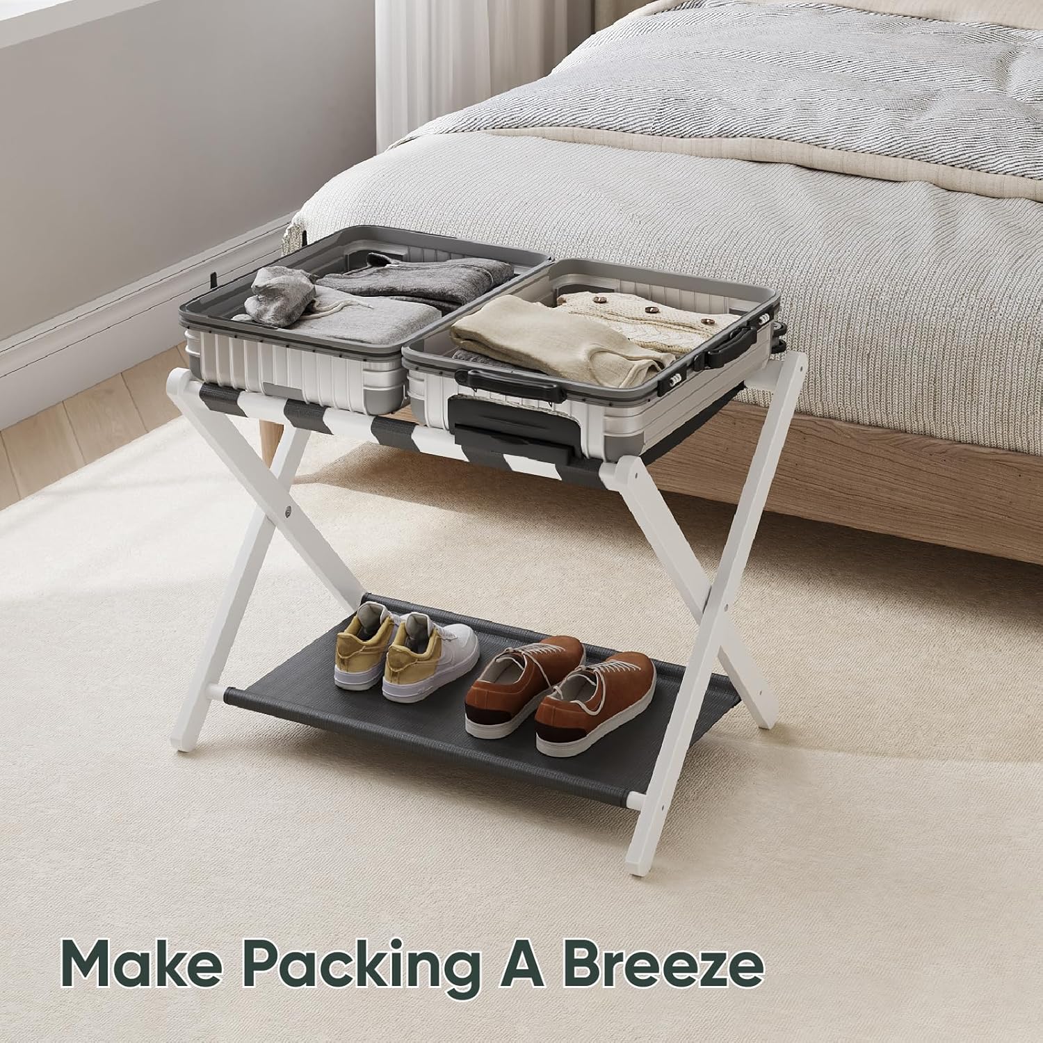 2 Pack Luggage Rack