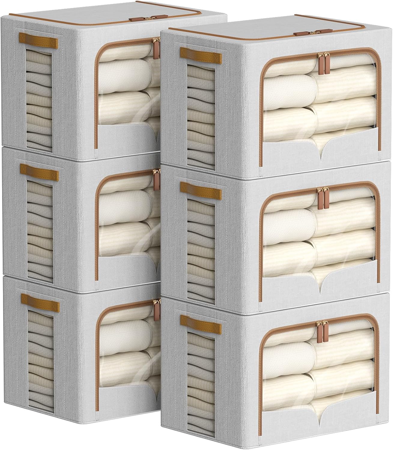 6 Pack Clothes Storage Bins