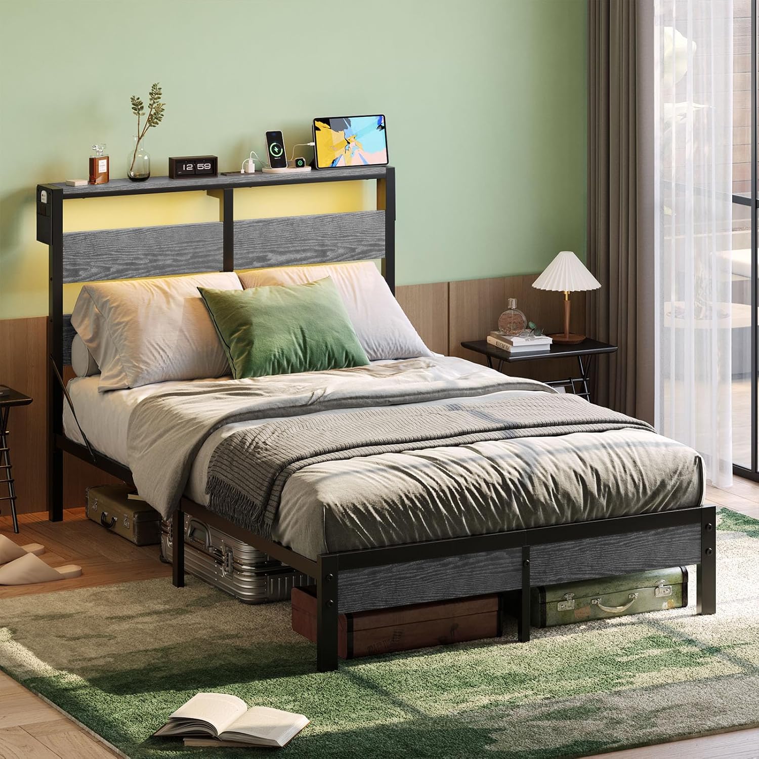 Full Bed Frame with Headboard